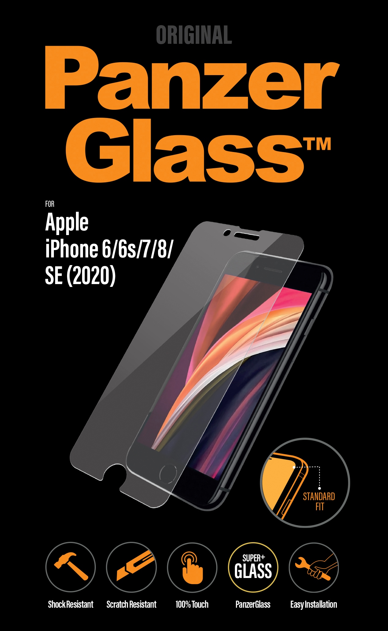 PanzerGlass Verre de protection d'écran »Schutzglas,für Apple iPhone 6/7/8/S« für Apple iPhone 6/7/8/SE (2020)