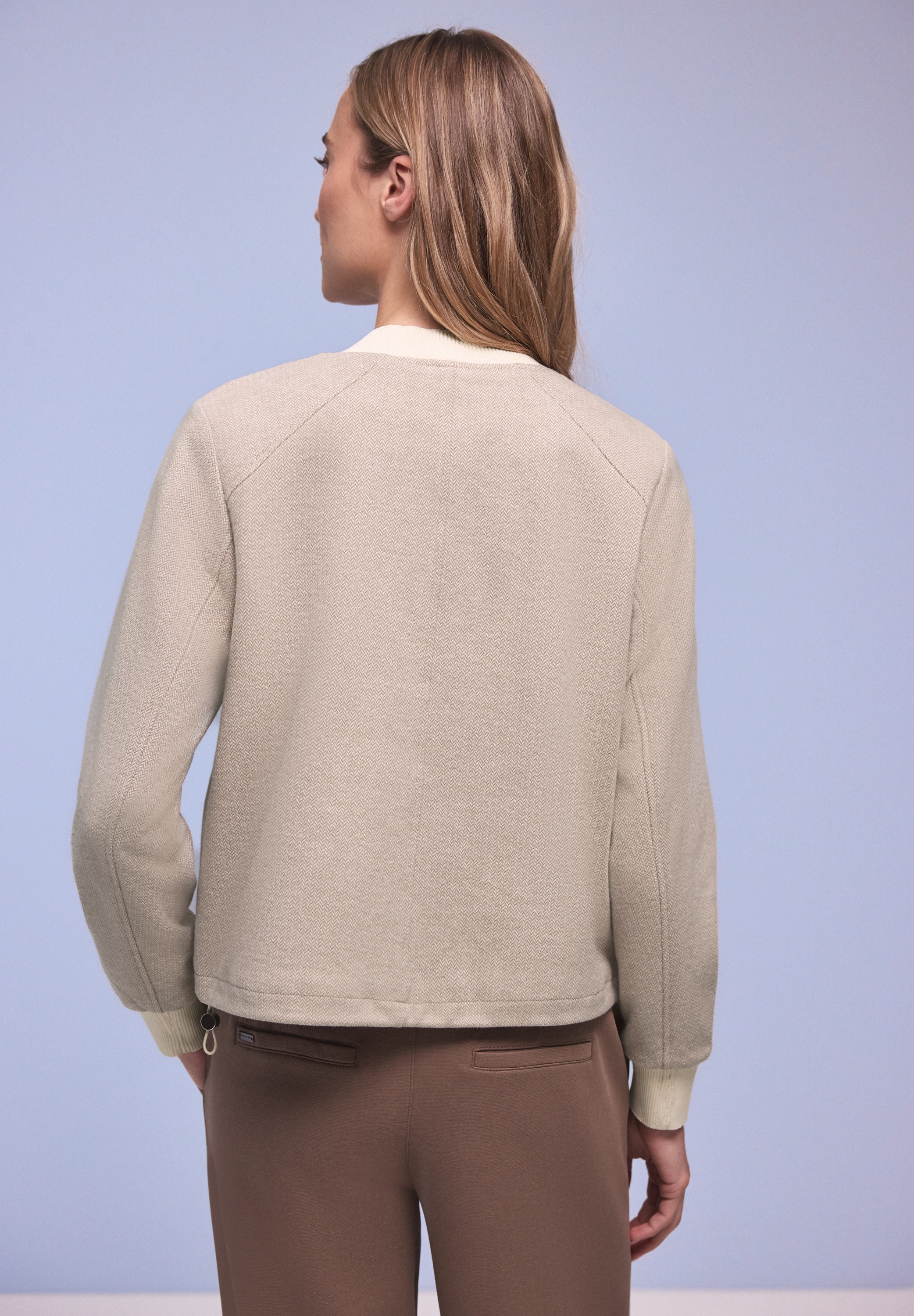 STREET ONE Blouson ohne Kapuze mit modernem Herringbone‑Muster