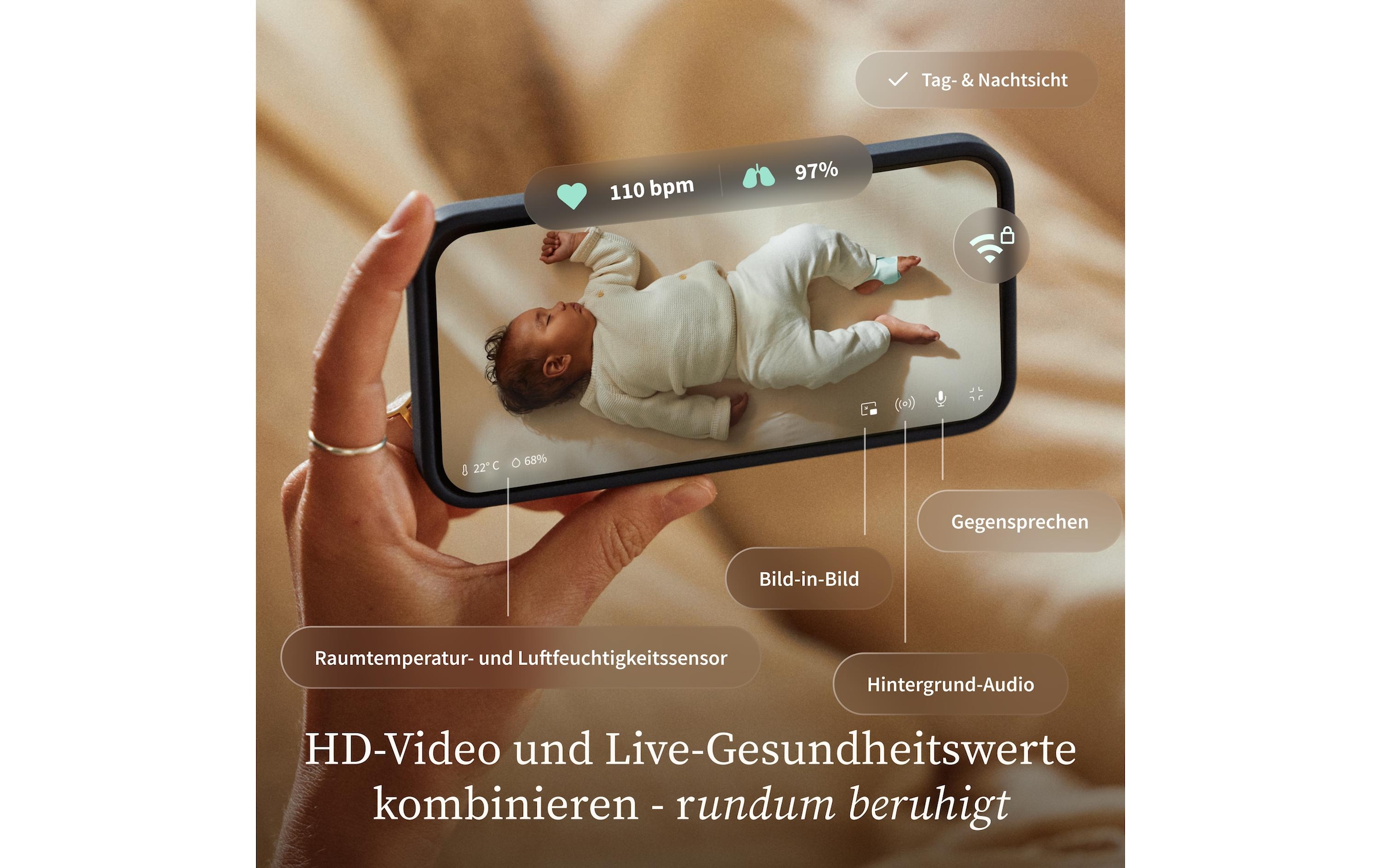   Babyphone vidéo »Owlet Dream Duo 3 Bedtime«