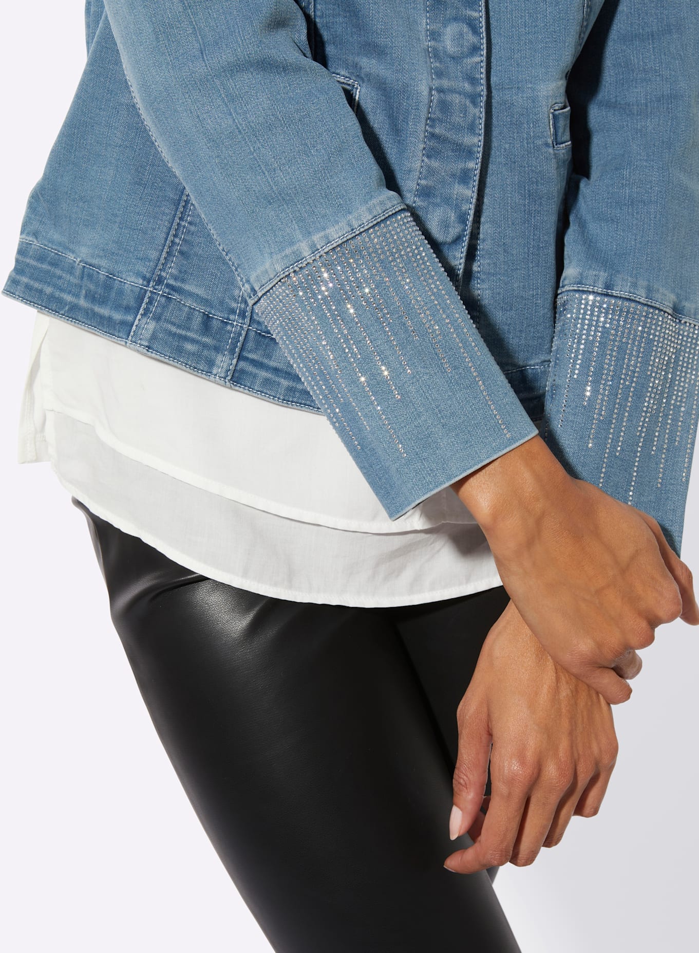 creation L Veste en jean ohne Kapuze