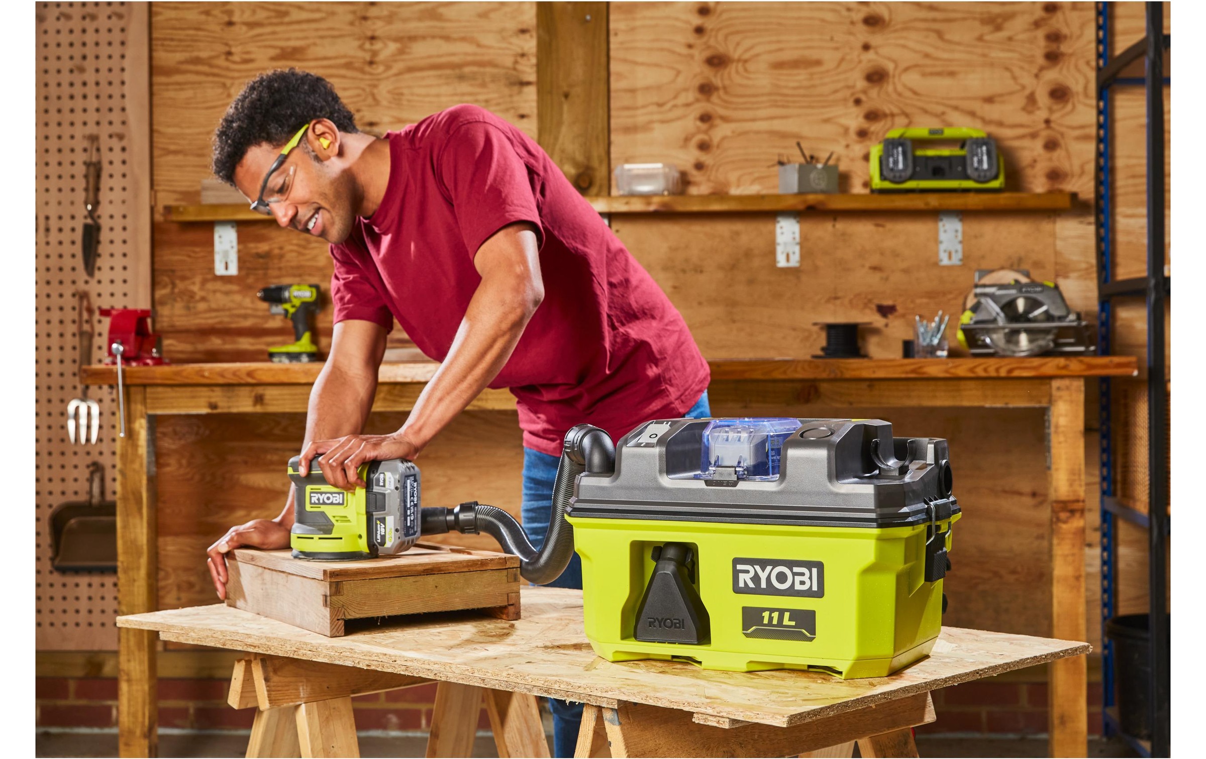   Aspirateur eau et poussière »RYOBI, RV1811-0 ohne Akku und Ladegerät«