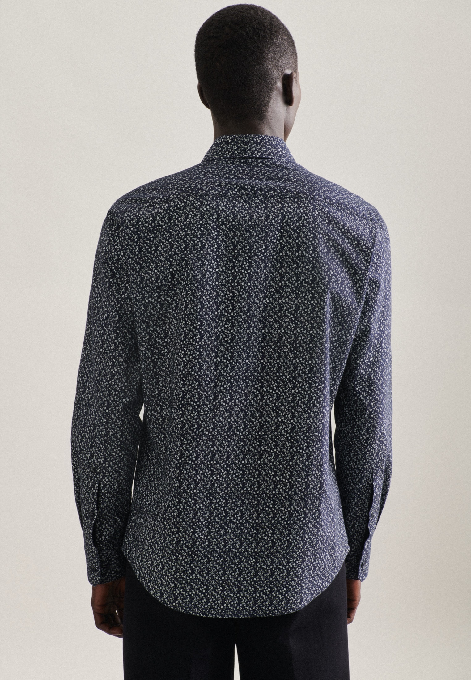 seidensticker Businesshemd »Schwarze Rose« Regular 1/1 Button-Down-Kragen Druck