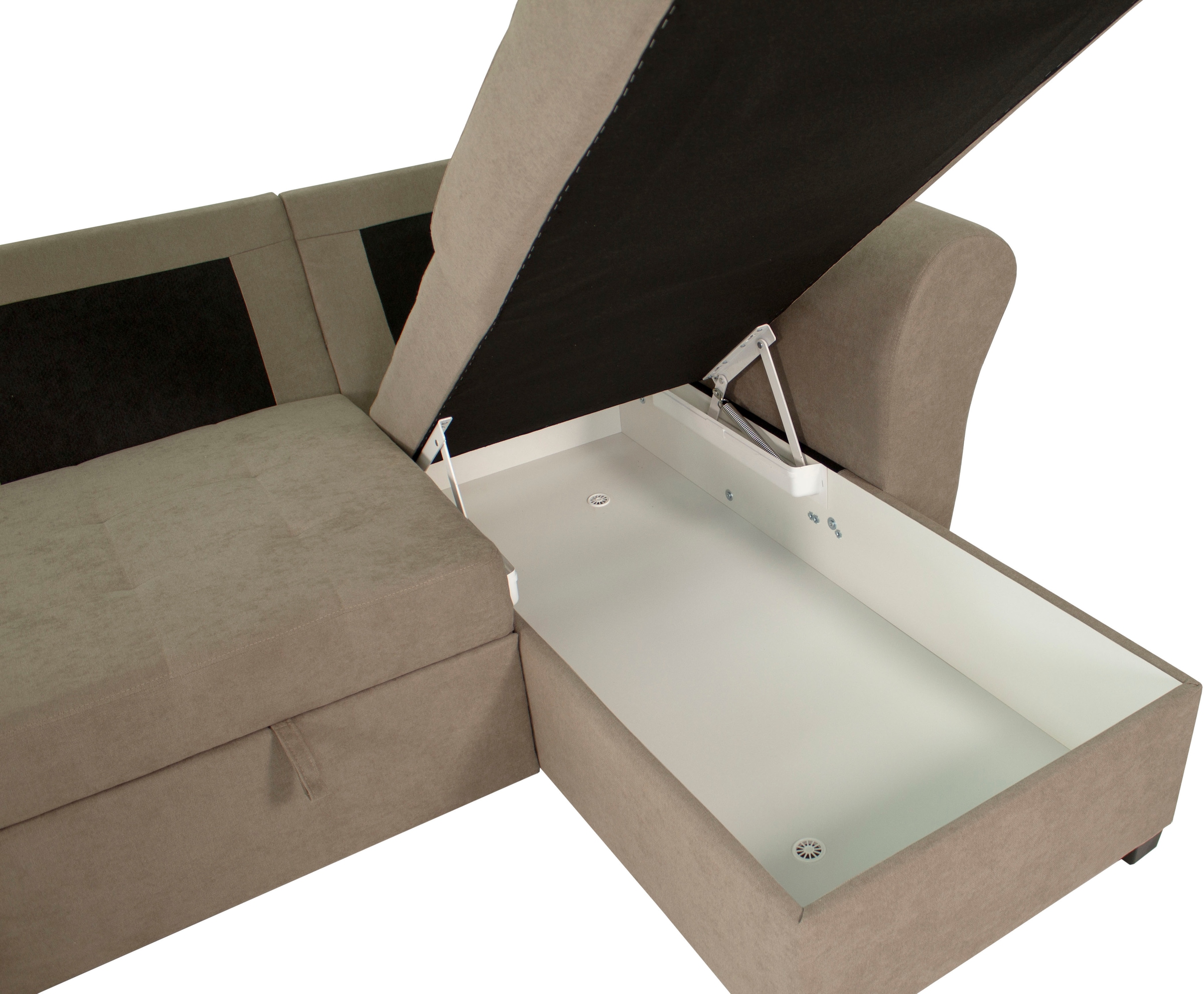 Trends by HG Canapé d'angle »Lasse L-Form, B: 259 cm« mit Bettfunktion & Bettkasten