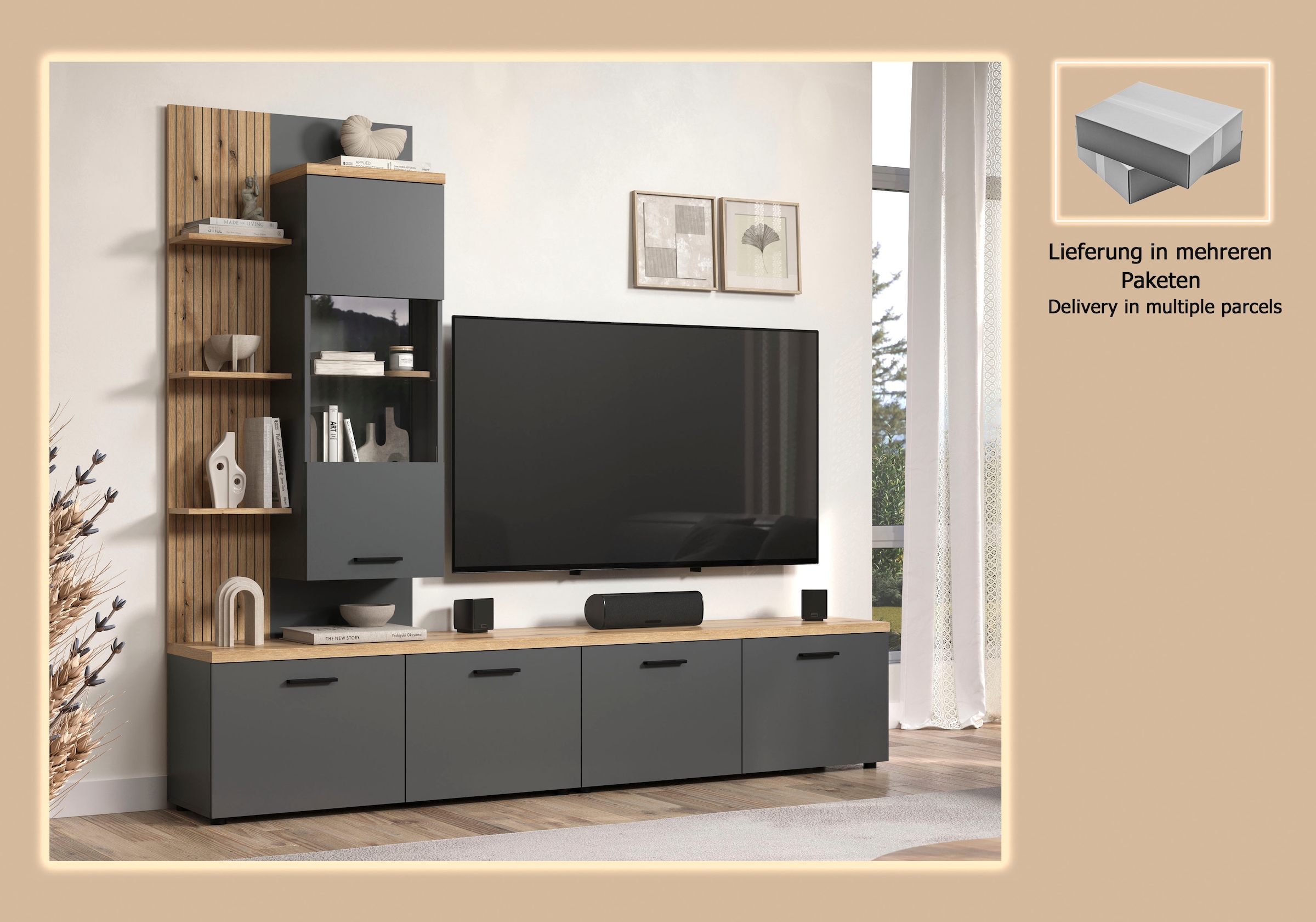 Home affaire Meuble mural »Bajo« 3 cuis tlg.