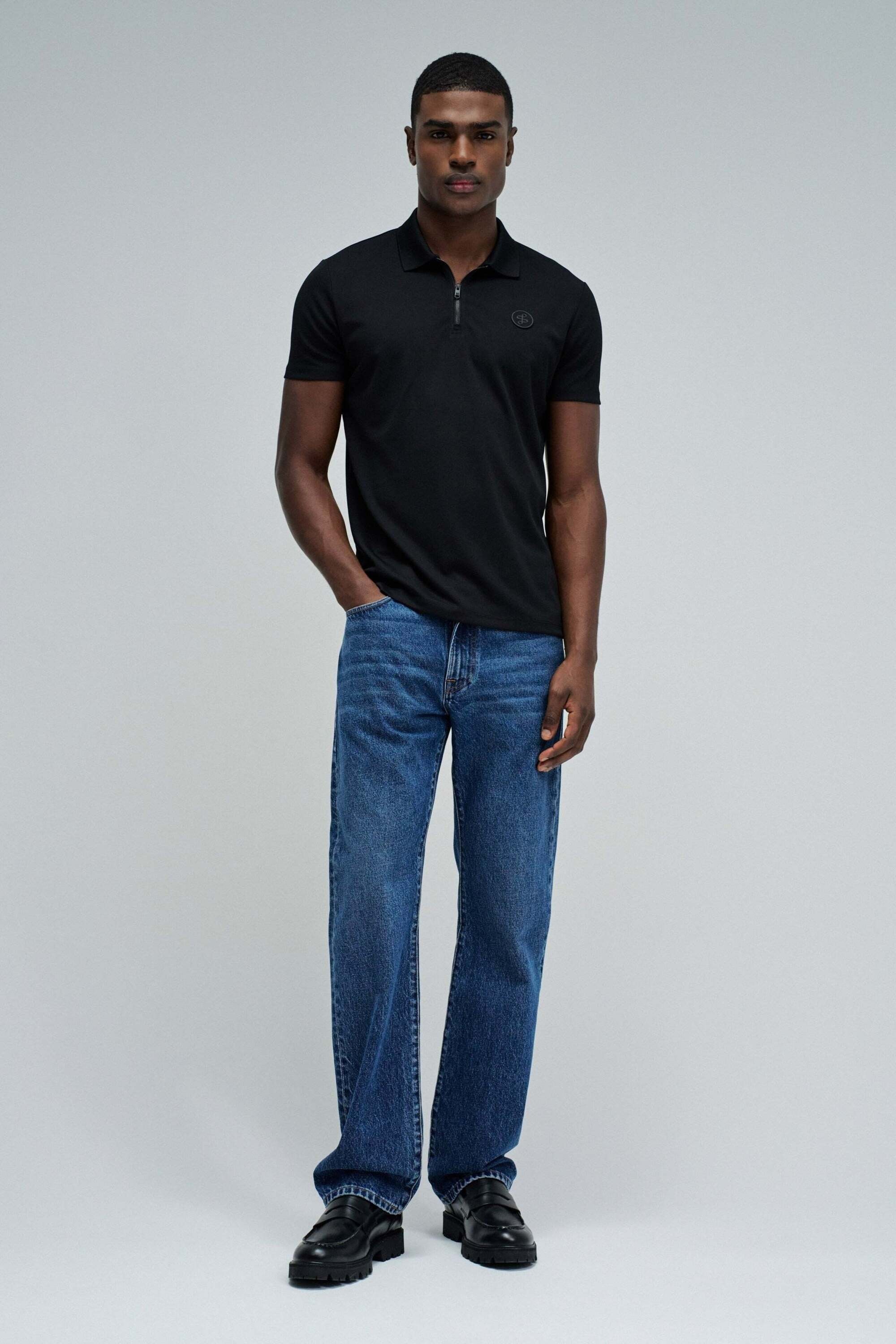 Salsa Poloshirt »Salsa Jeans Polo Pique Structure And Zip«