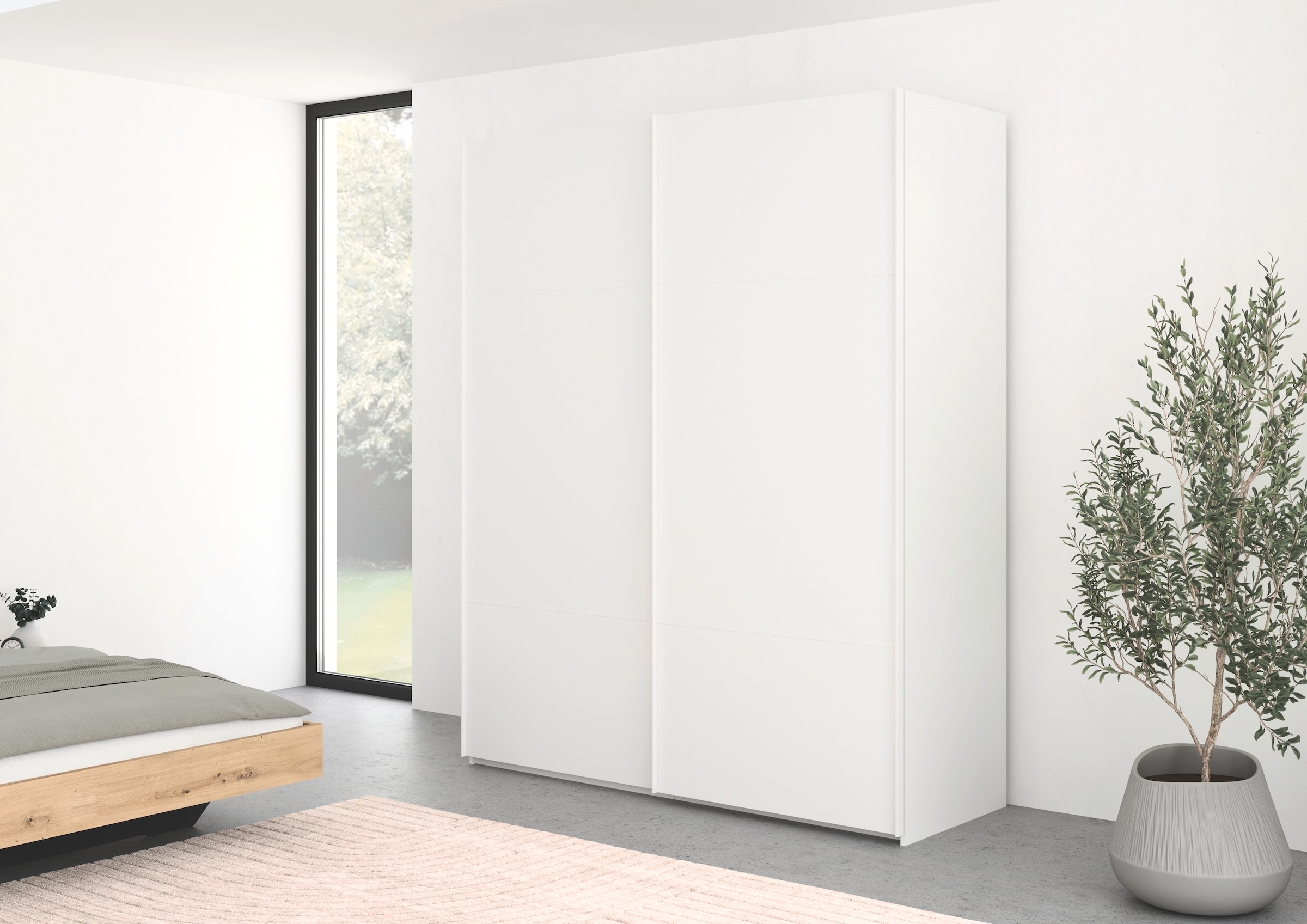rauch »Kleiderschrank Schrank Garderobe Schlafzimmerschrank SCALE-TRIO« edle dreigeteilte Front, 2 Zierleisten in Griff-Farbe MADE IN GERMANY