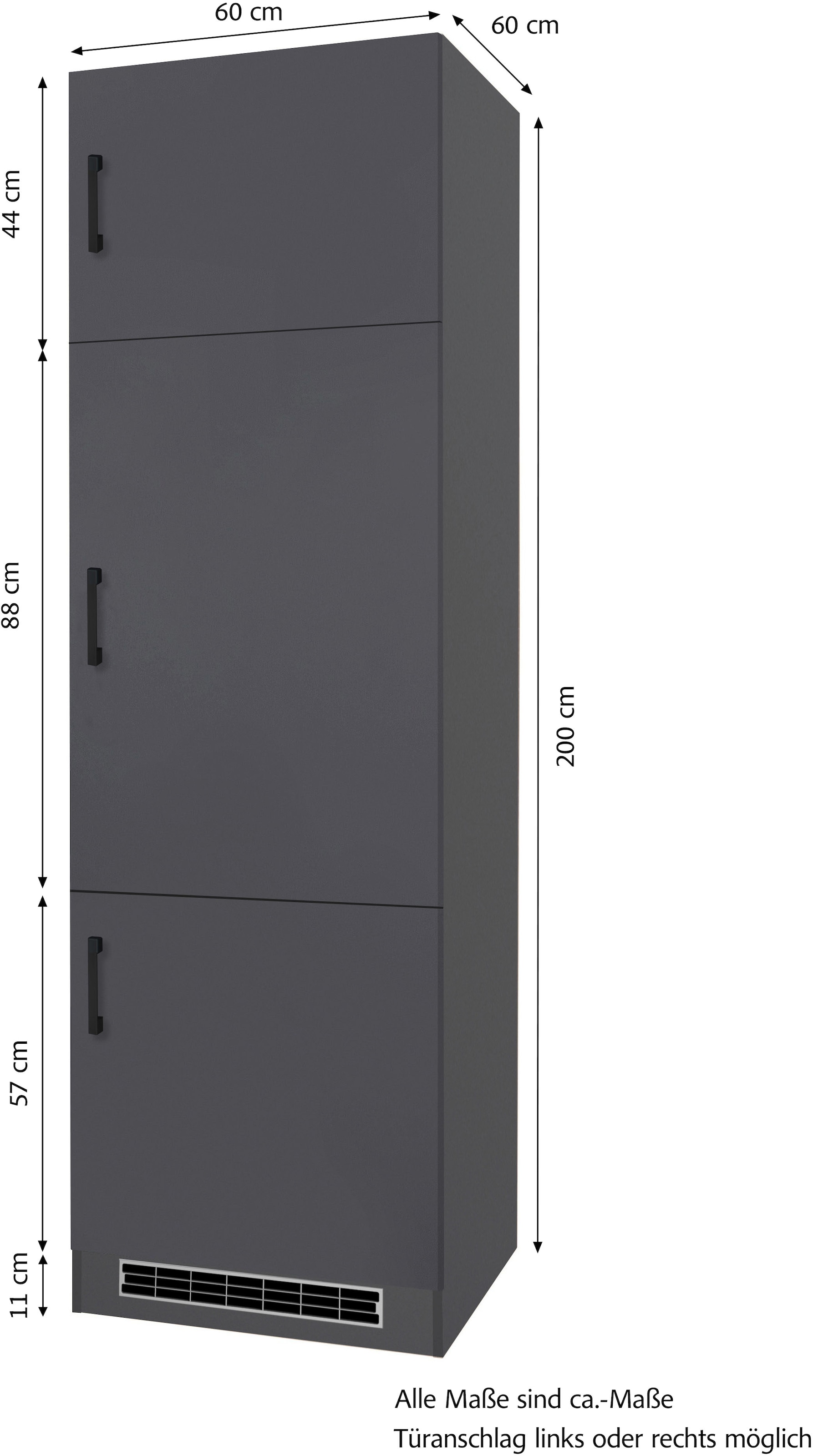 KOCHSTATION Armoire réfrigérée encastrable »KS-Toronto, Höhe 200 cm«