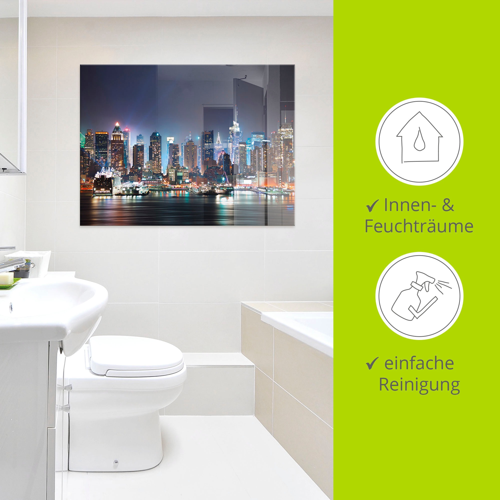 Artland Tableau en verre »New York City Times Square« 1 cuis tlg. in verschiedenen Grössen