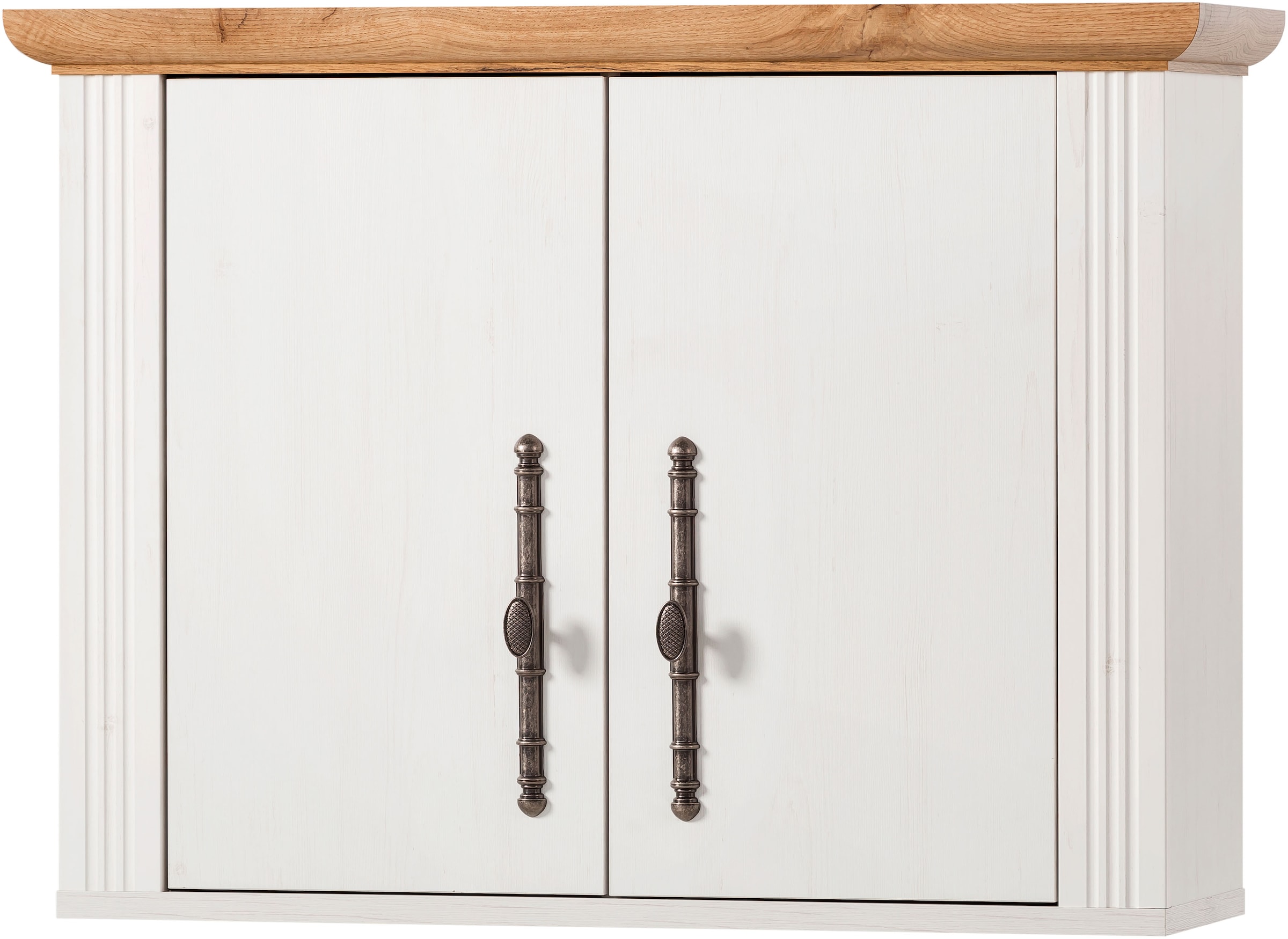 GOODproduct Küchenzeile »KS-Westminster, Pantryküche im Landhaus Stil, hochwertige Metallgriffe« Set,  Breite 164 cm, Kommode, Wandpaneel, Hängeschrank und Herdumbau