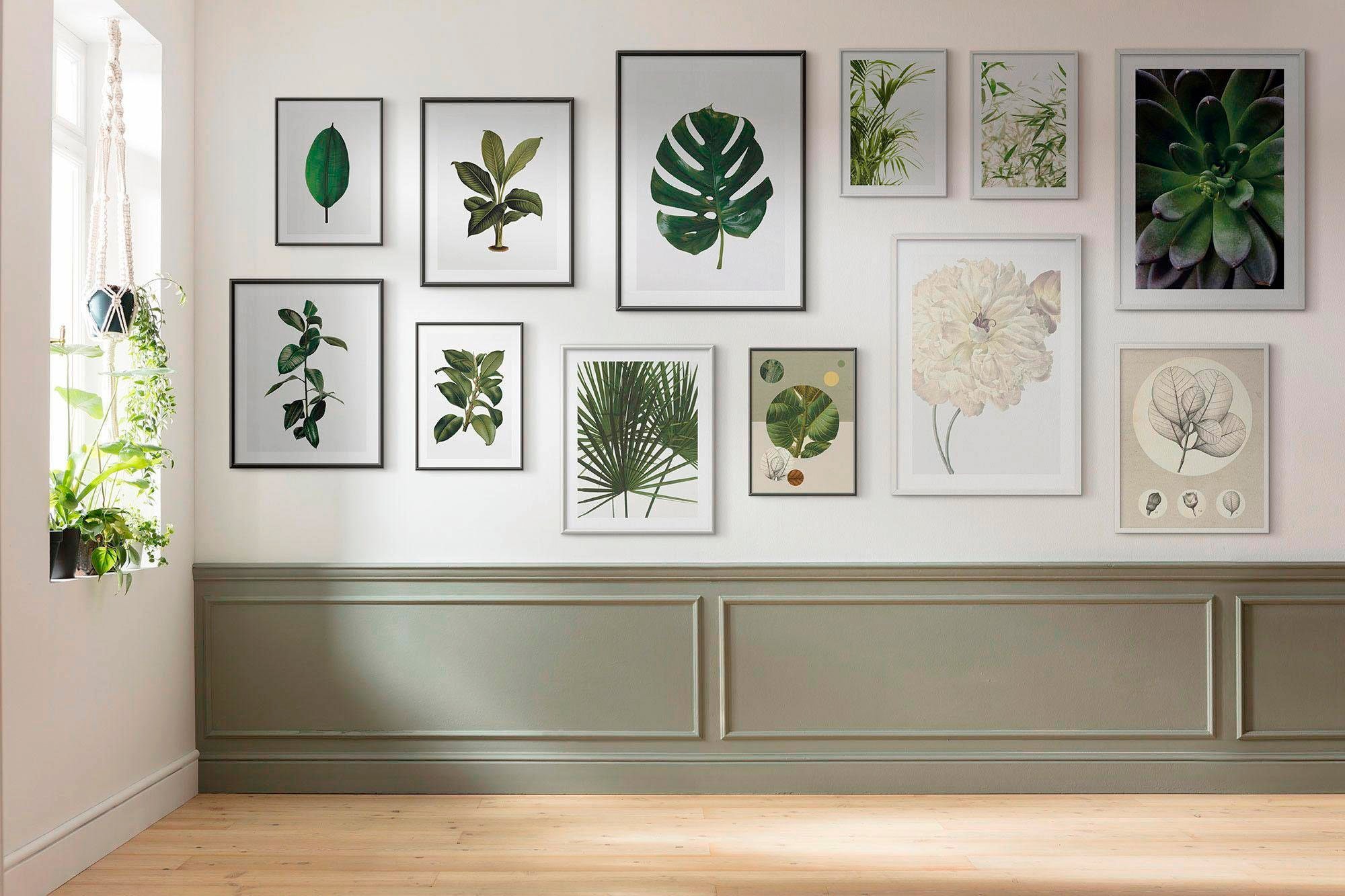Komar Bild »Monstera Leaf« Blätter | Pflanzen 1 Stk. tlg. Wandbild zur Dekoration - ohne Rahmen