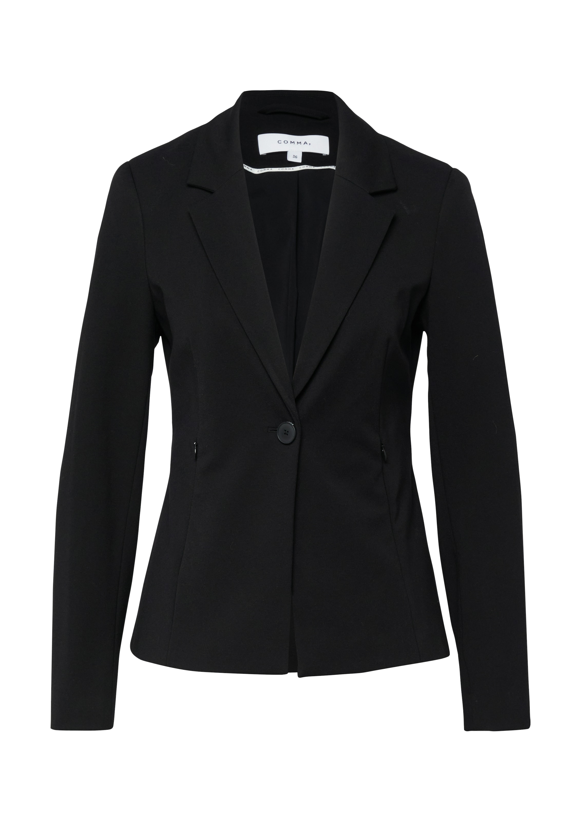 Comma Veste blazer mit Knopfverschluss und Reissverschlusstaschen