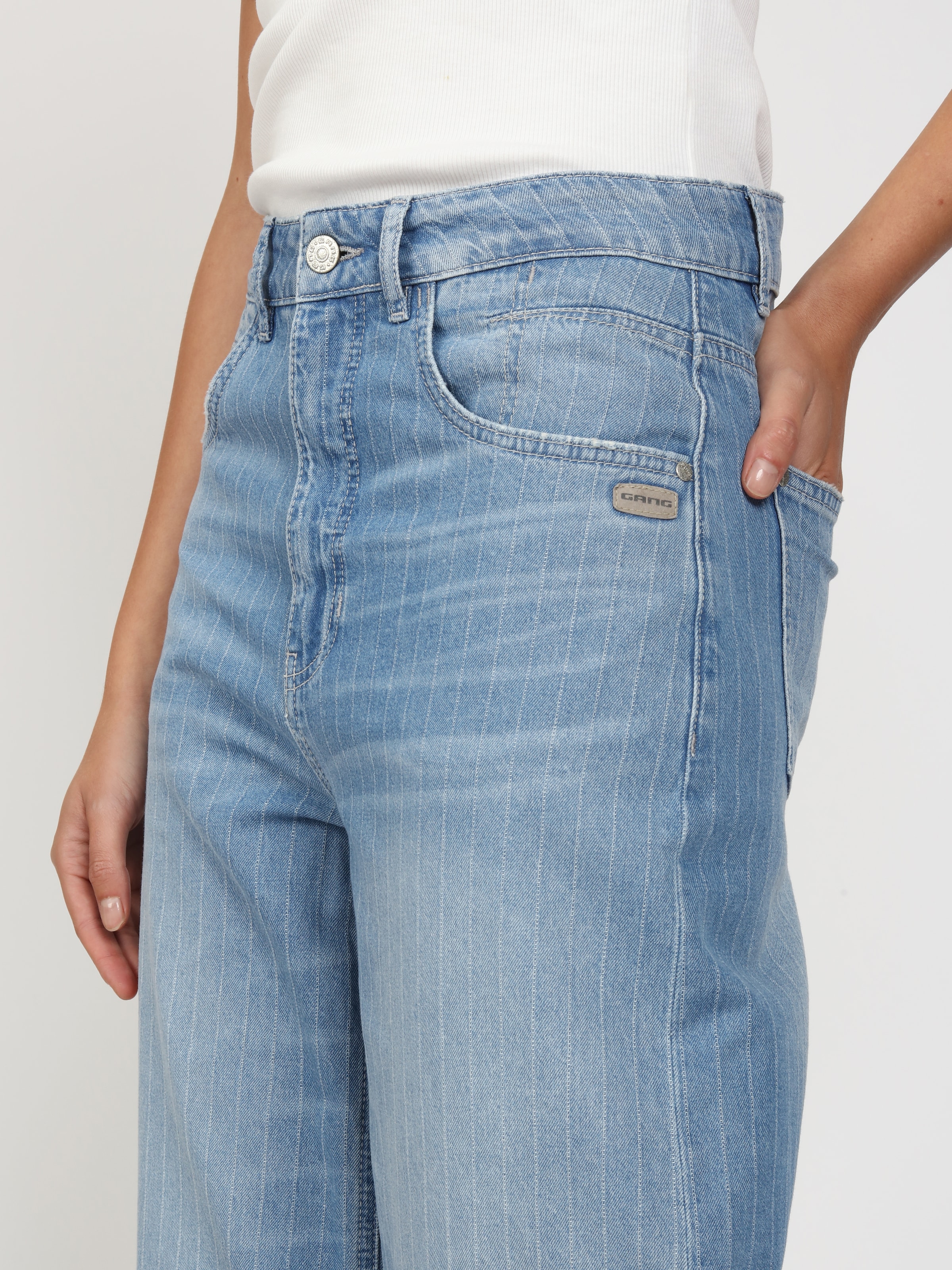 GANG Jeans loose fit »94SARINA« avec rayures tissées, coupe Barrel Fit
