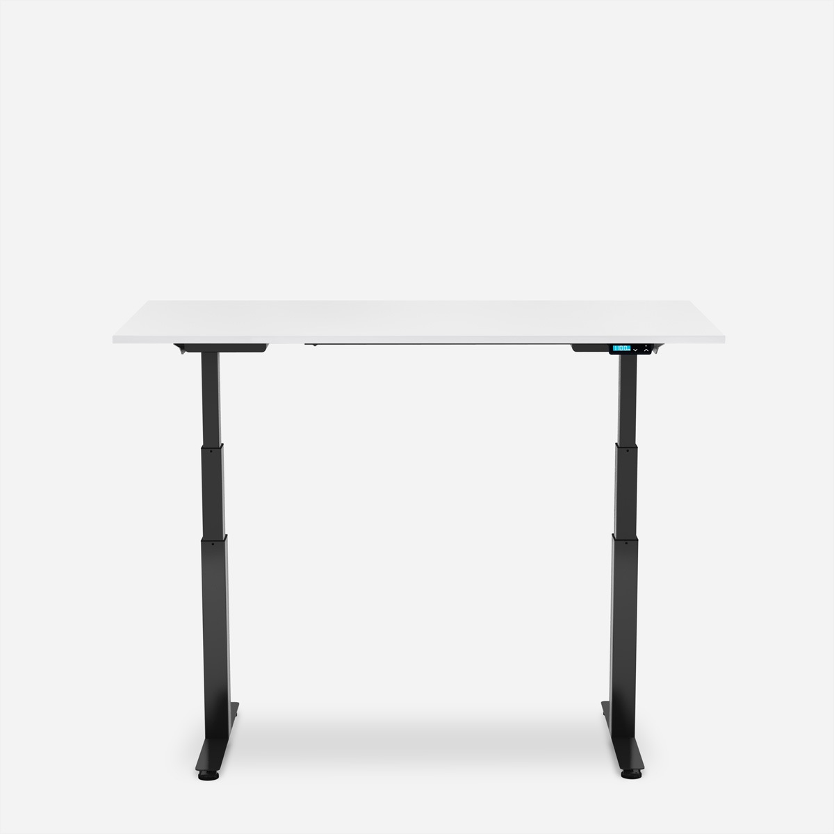   »WRK21 Schreibtisch Work 120 x 80 cm, Höhenverstellbar, Weiss Uni / Schwarz« ()