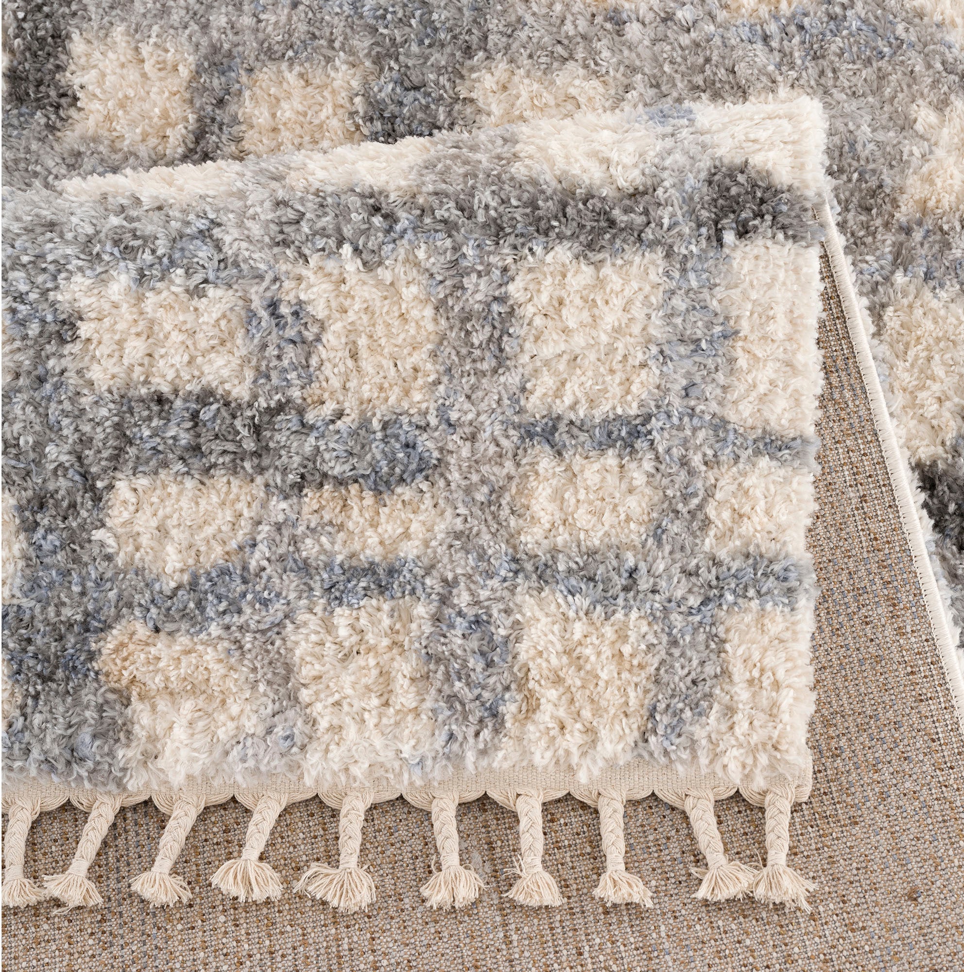 Sanat Hochflor-Teppich »Versay 1504« rechteckig 45 mm Höhe Wohnzimmer, Langflor, Shaggy Teppich