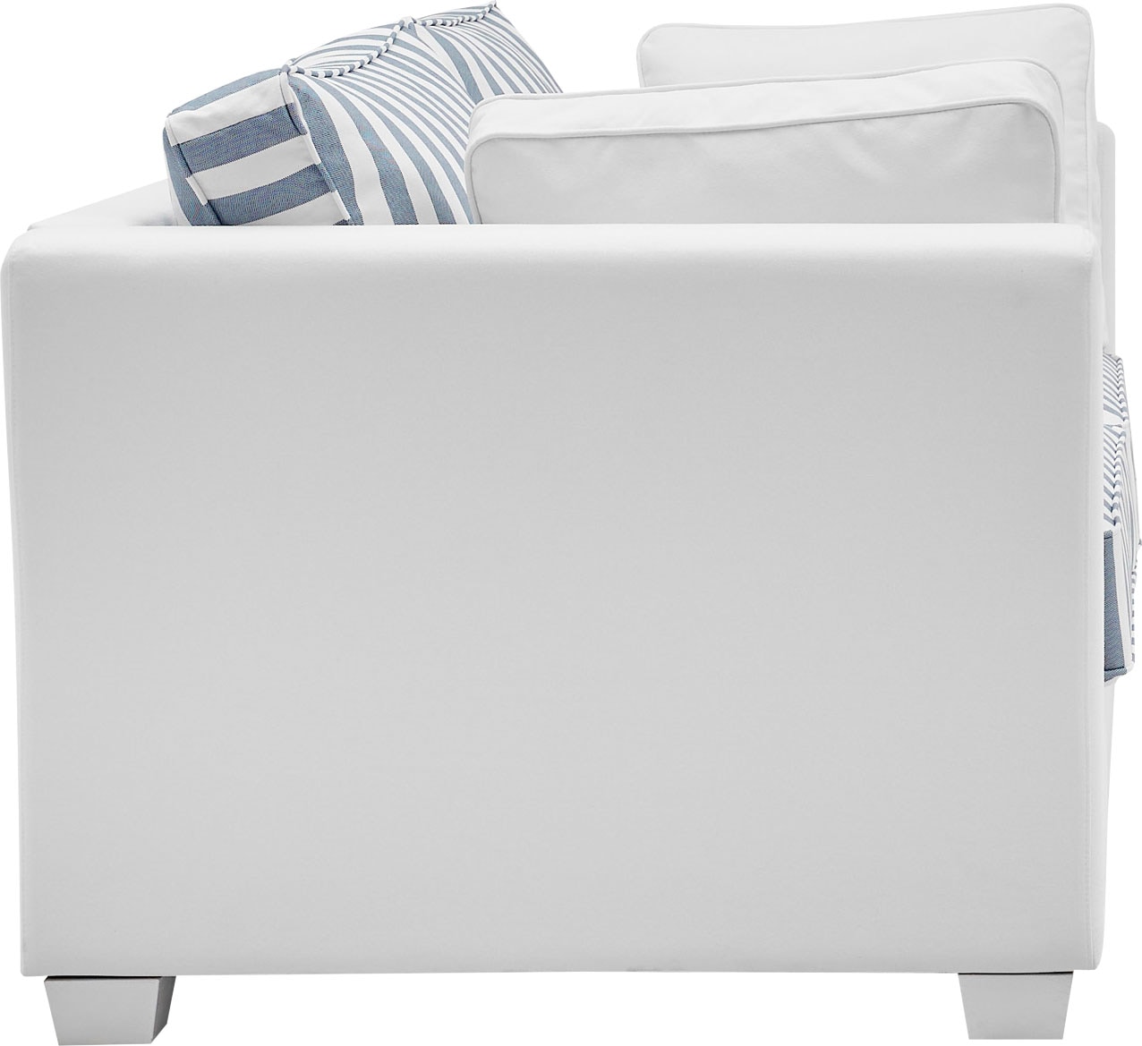 Home affaire 2,5-Sitzer »CALIFORNIA« maritimer Landhausstil, in 3 Breiten, mit Holzfüssen Weiss lackiert