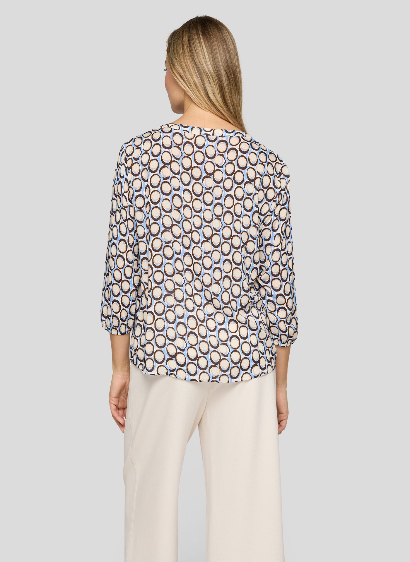 Rabe Blouse à pression 3/4-Arm, mit grafischem Muster