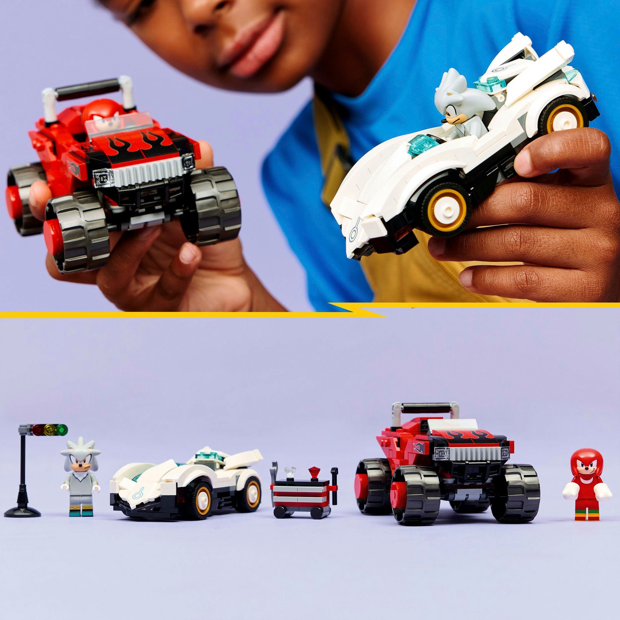 LEGO® Pions de construction »Silvers Auto vs. Knuckles' Monstertruck (77118), LEGO Sonic«
