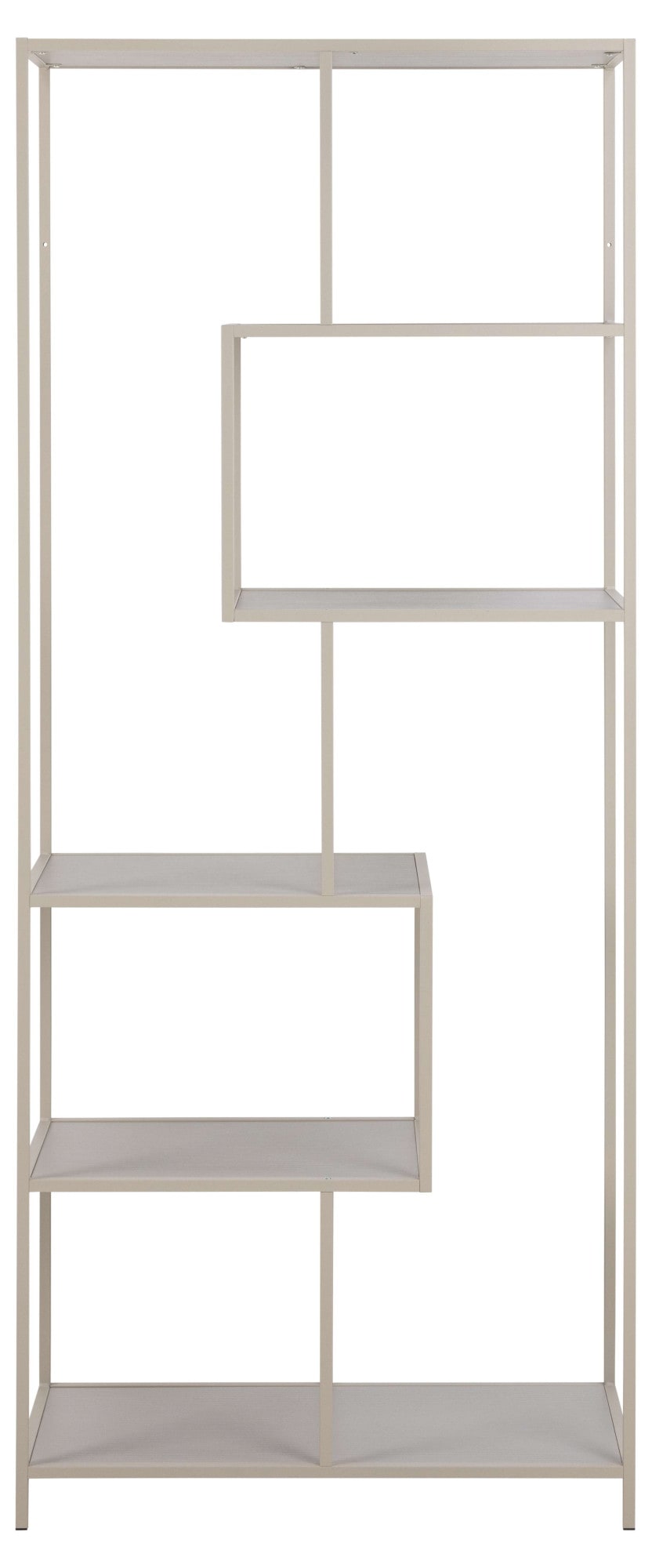 ACTONA GROUP Étagère à livres »Seaford, Standregal, Regal, Raumteiler« 77x35x185 cm,  cadre en acier gris, asymétrique, largeur 77 cm