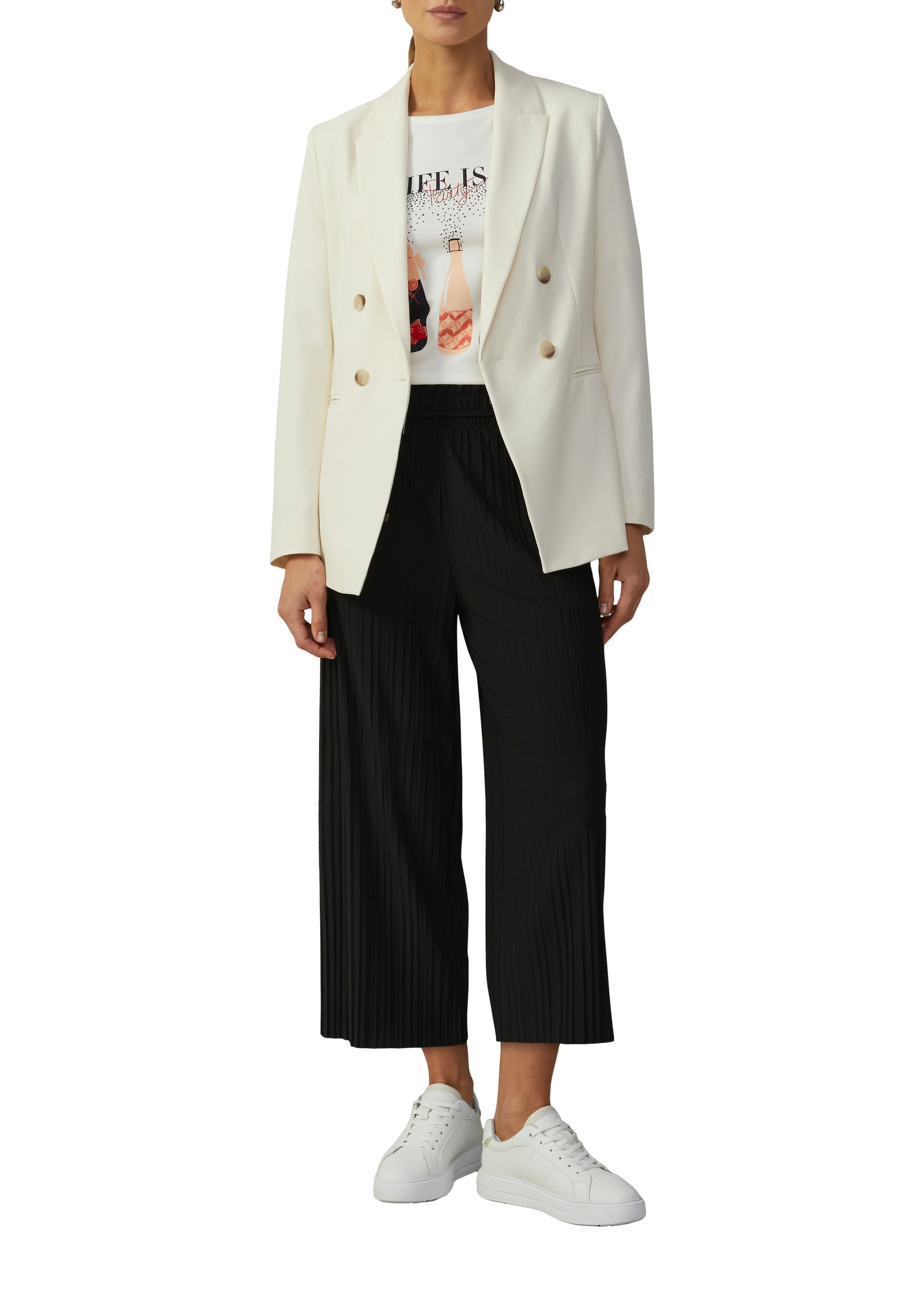 s.Oliver BLACK LABEL Stoffhose  Sommerhose mit Wide Leg