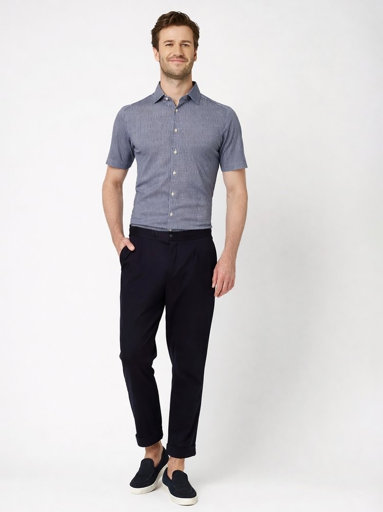 DESOTO Chemise à manches courtes »Casual Kent 1/2« Avec finitions passepoil contrastées,