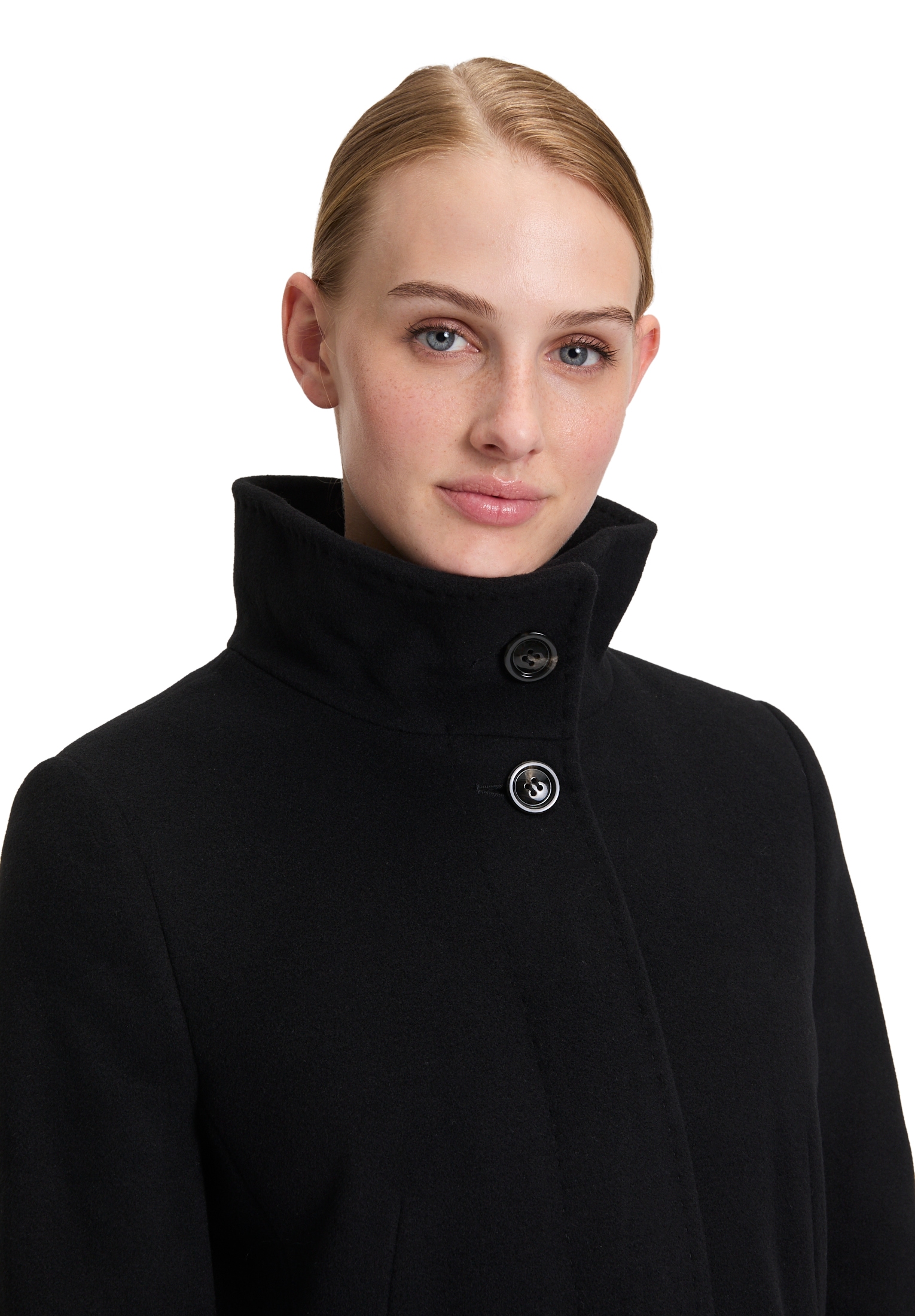 Gil Bret Veste en laine ohne Kapuze mit Stehkragen