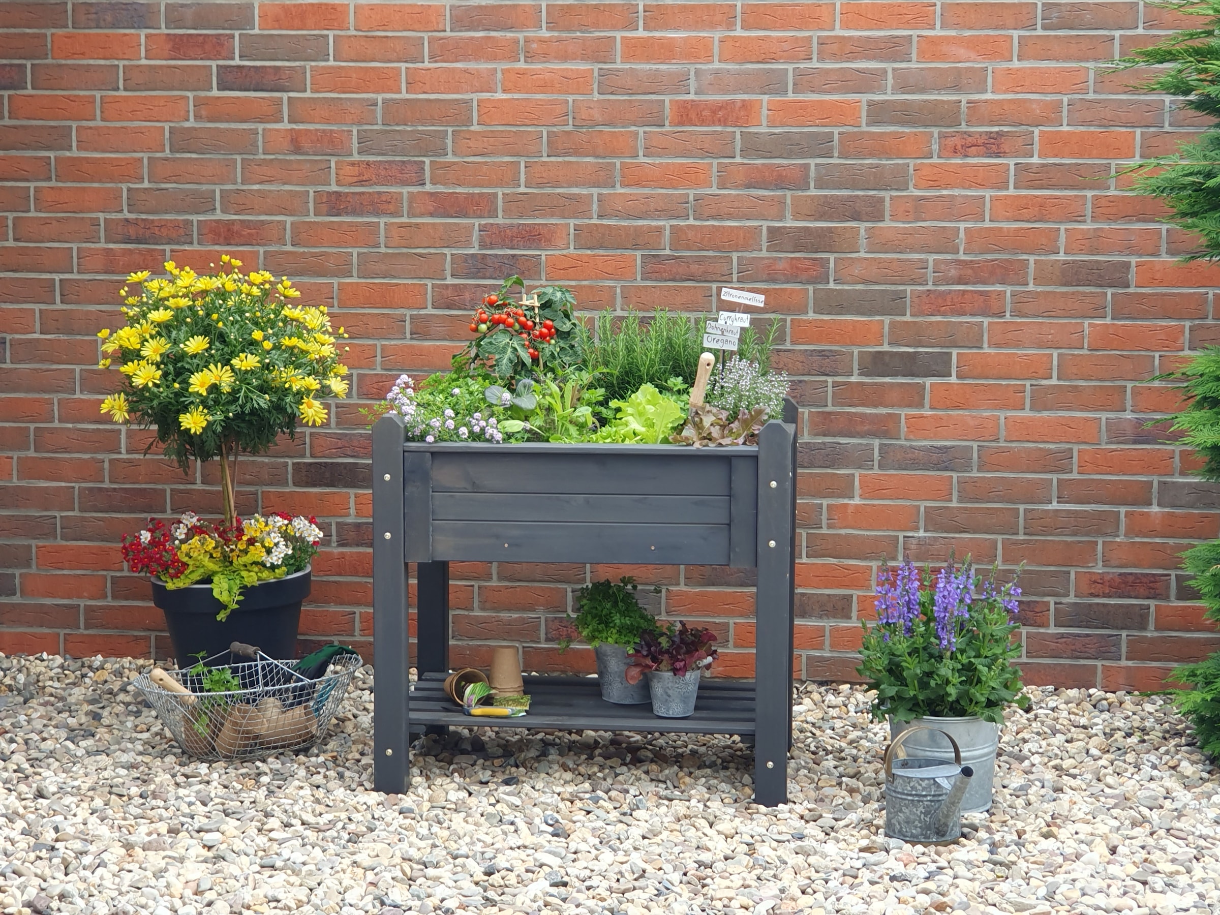 promadino Blumenkasten Kräuterbeet klein, BxTxH: 90x60x84,5 cm