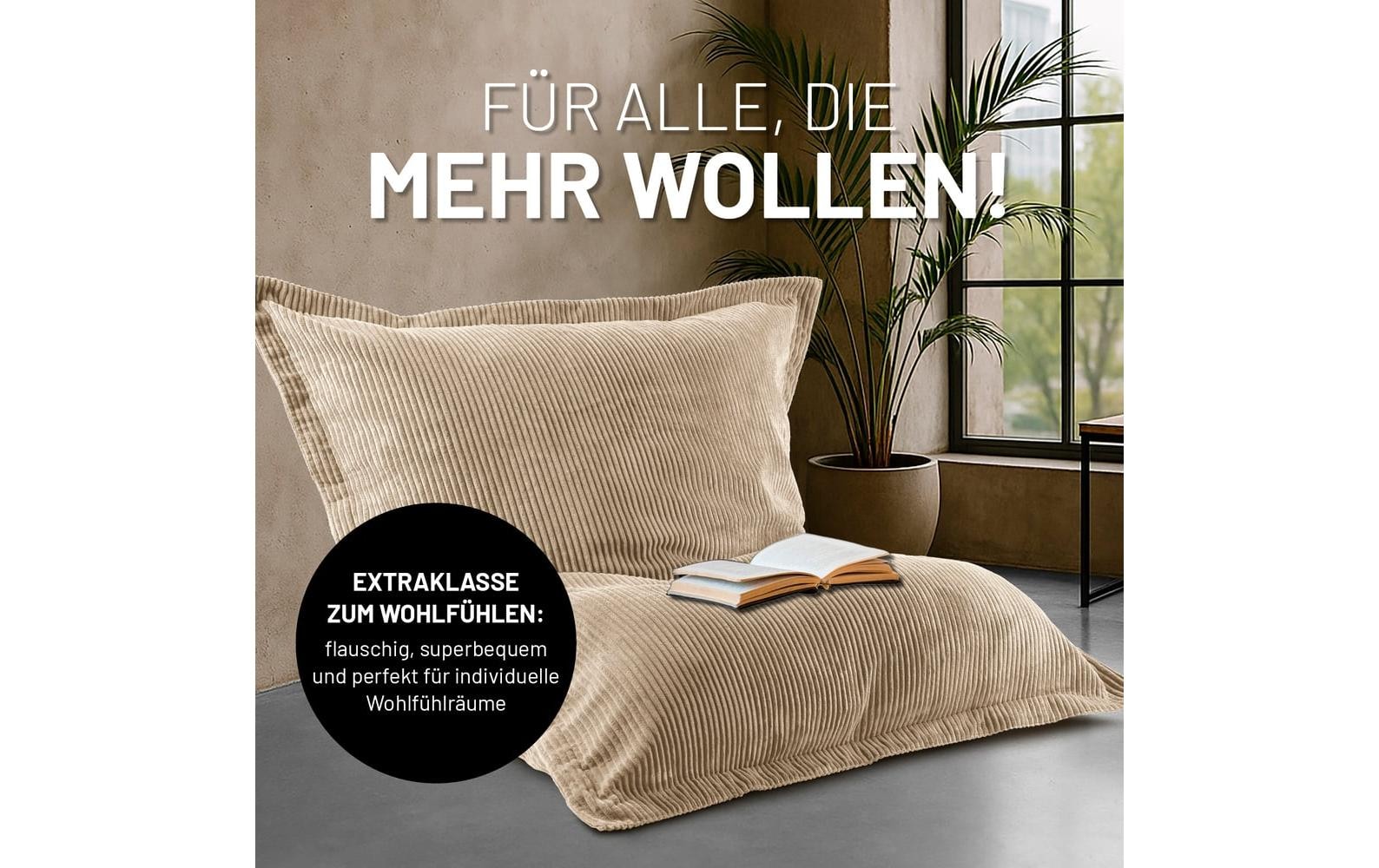 Lumaland Pouf »Cord 380 l« Sitzsack für Innen
