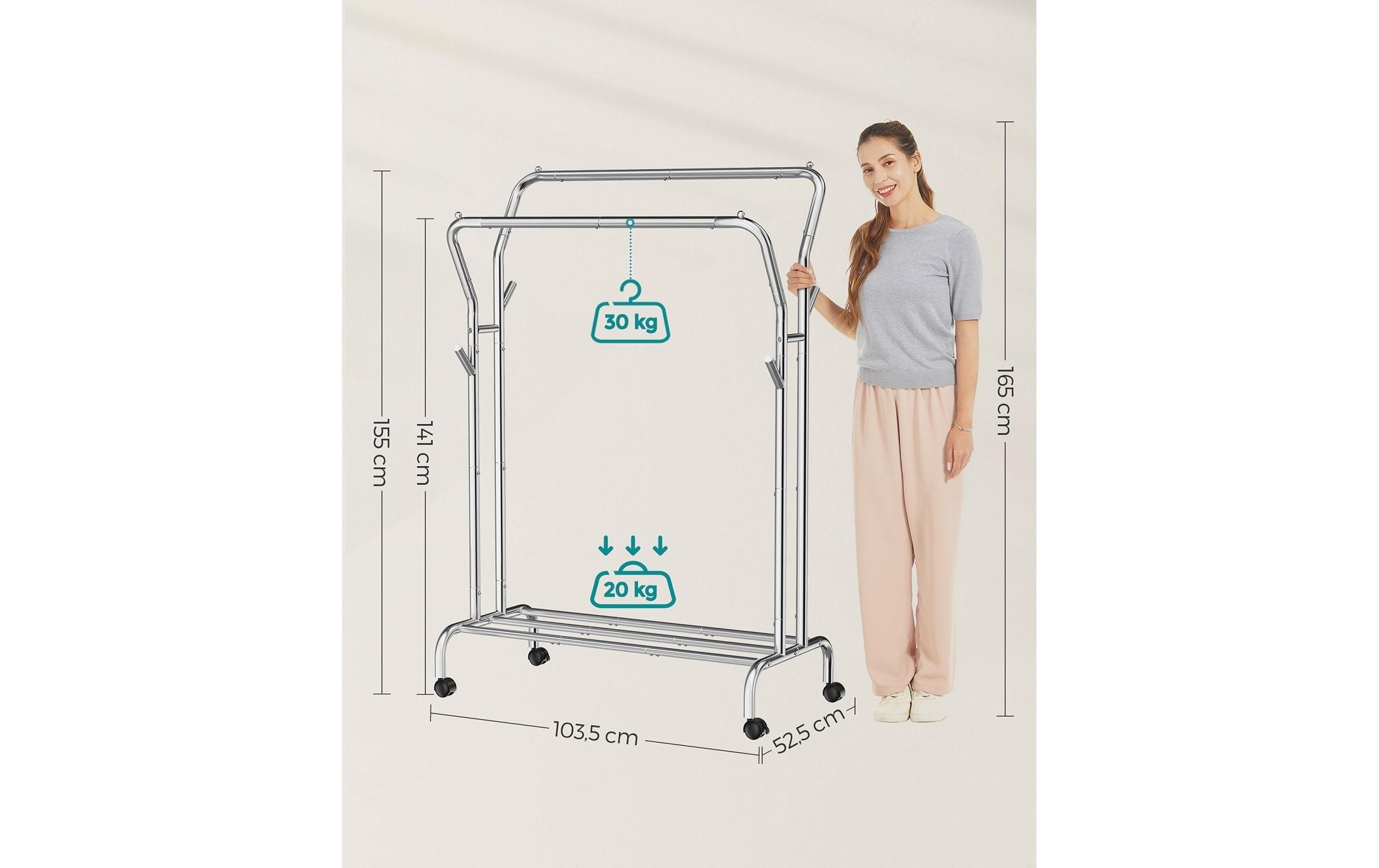 SONGMICS Porte-manteau »mit doppelter Kleiderstange«