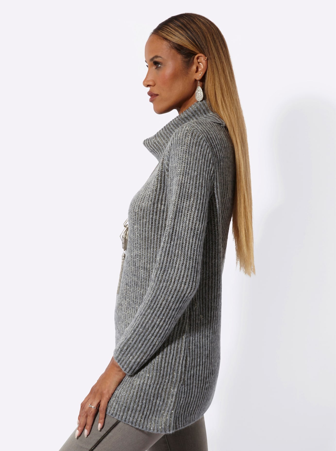 creation L Pull à col roulé »Woll-Alpaka-Mix-Pullover«