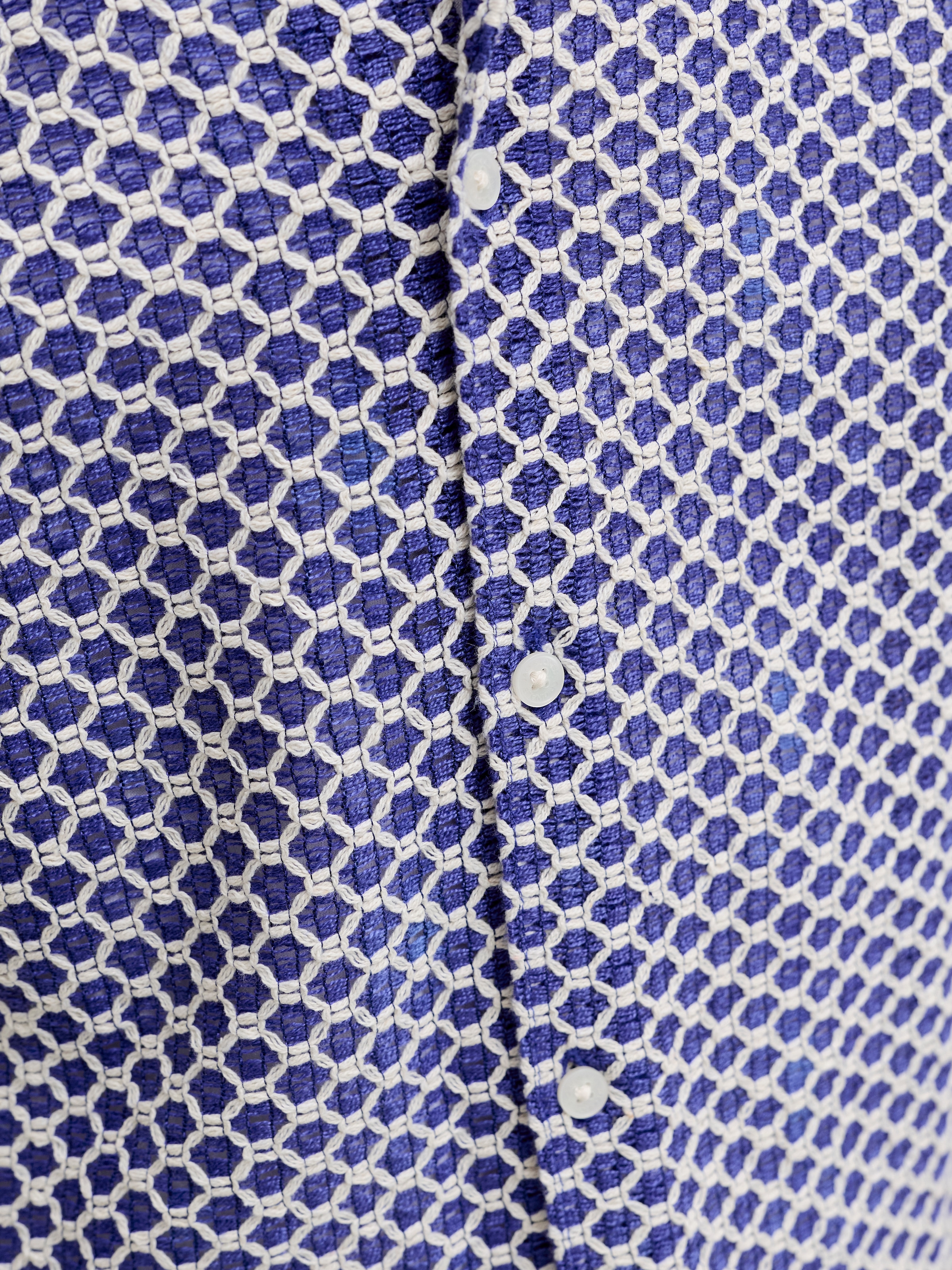 Jack & Jones Junior Kurzarmhemd »JORMONTAUK CROCHET SHIRT SS SA26 JNR« Baumwollmischung, locker geschnitten