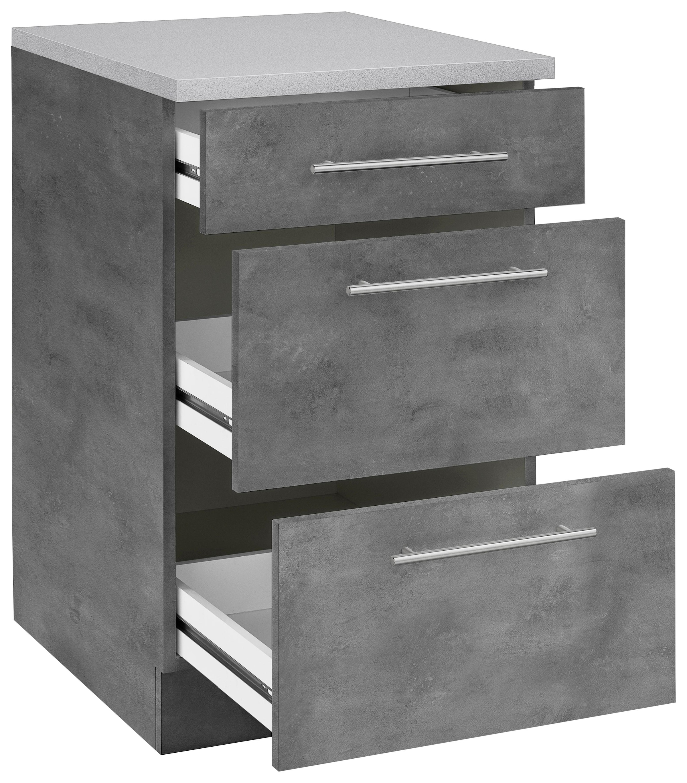 wiho Küchen Unterschrank »Cali, TOPSELLER« 50 cm breit, mit 2 grossen Auszügen