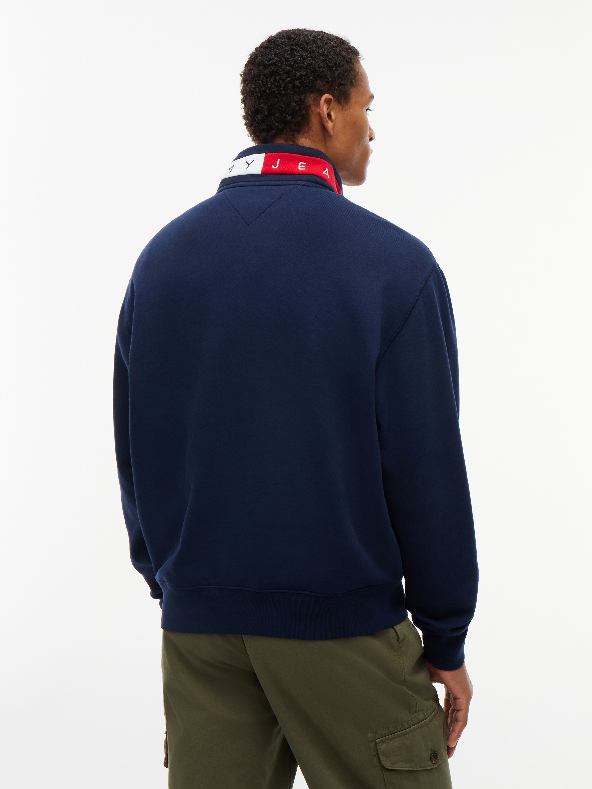 Tommy Jeans Sweat-shirt »RELAXED BRANDED COLLAR«, coupe décontractée avec col Troyer
