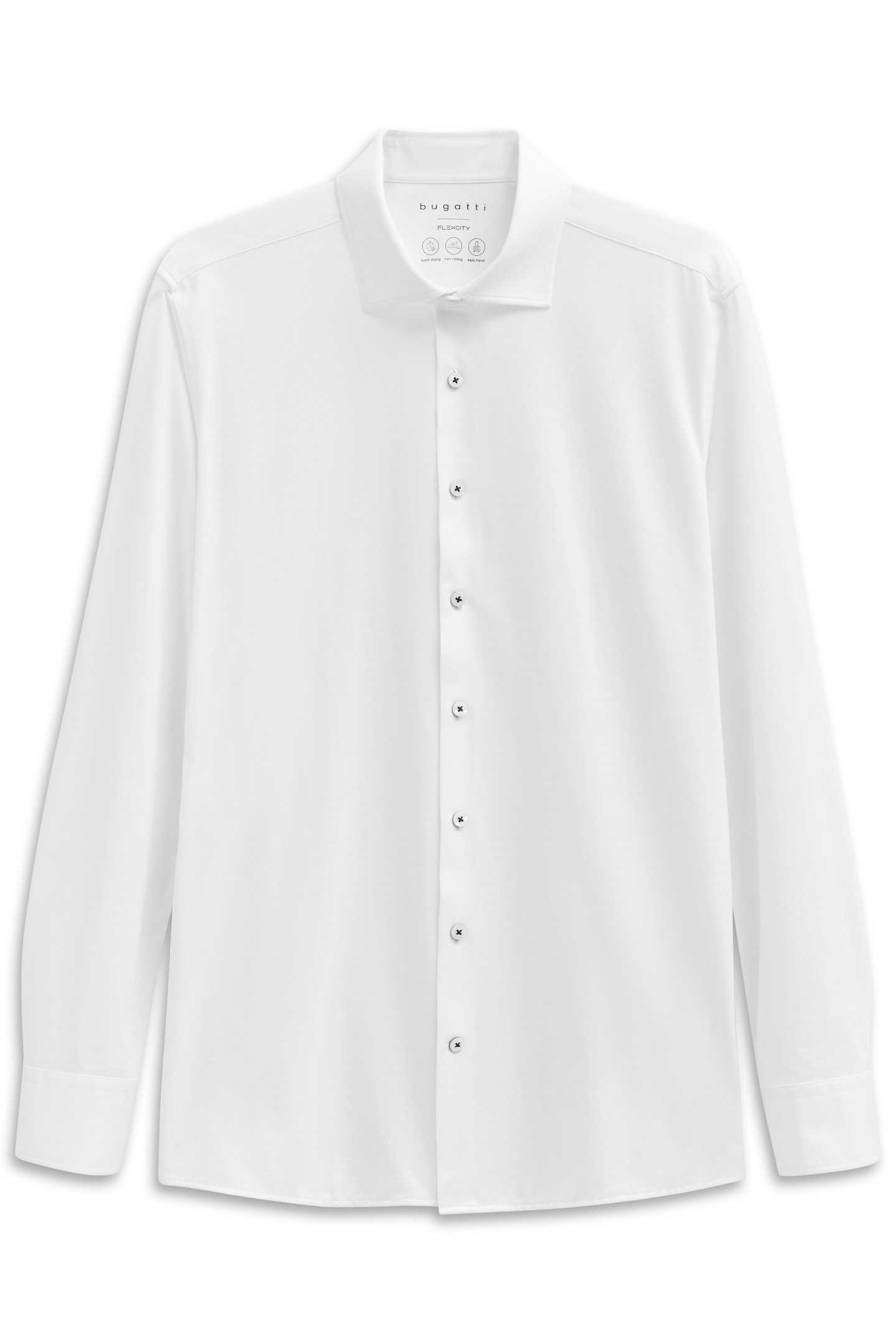 bugatti Chemise à manches longues »Modern Fit« mit Kent-Kragen und Stretch-Funktion