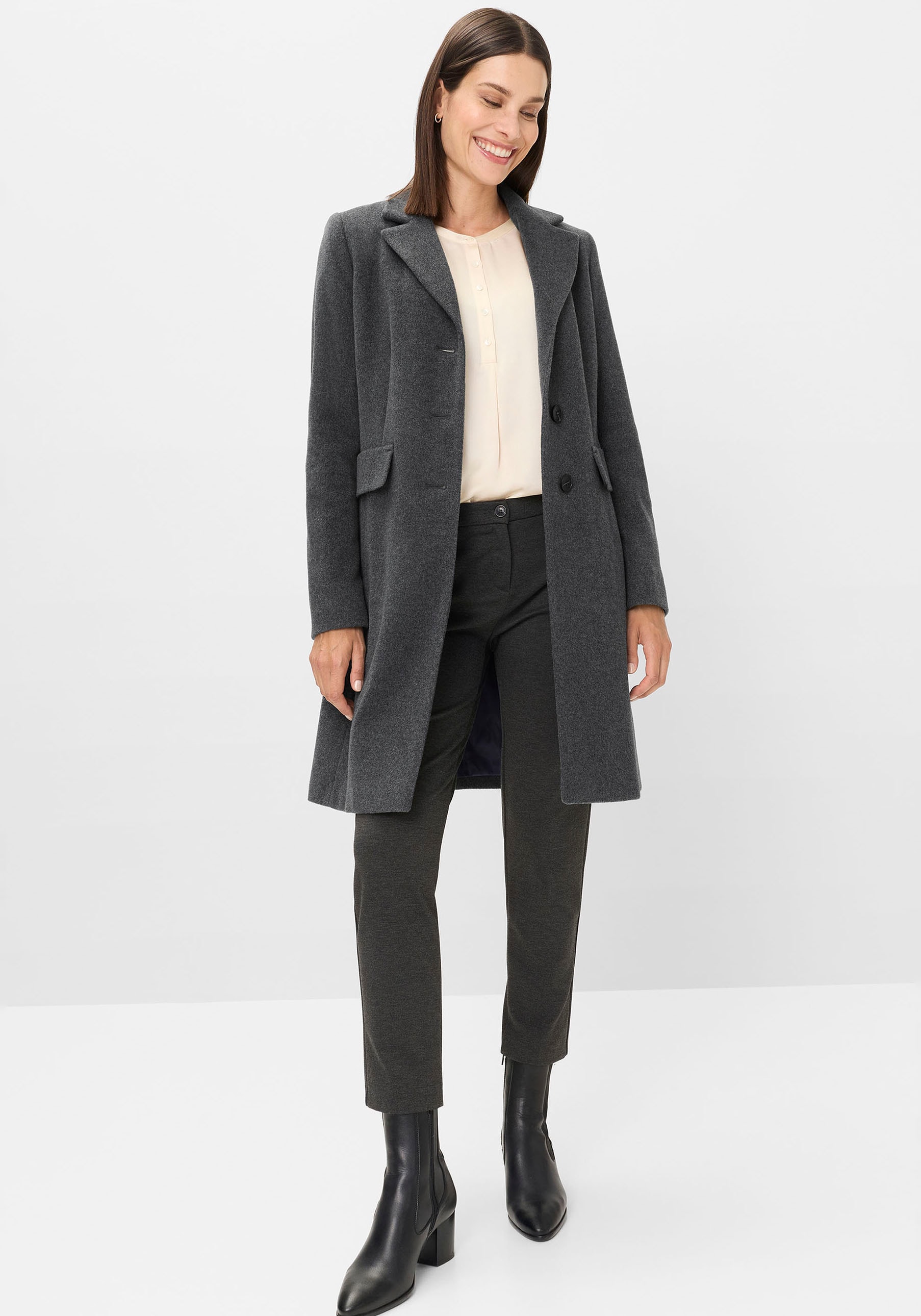 Fuchs Schmitt Wollmantel »Wollkurzmantel« mit Reverskragen