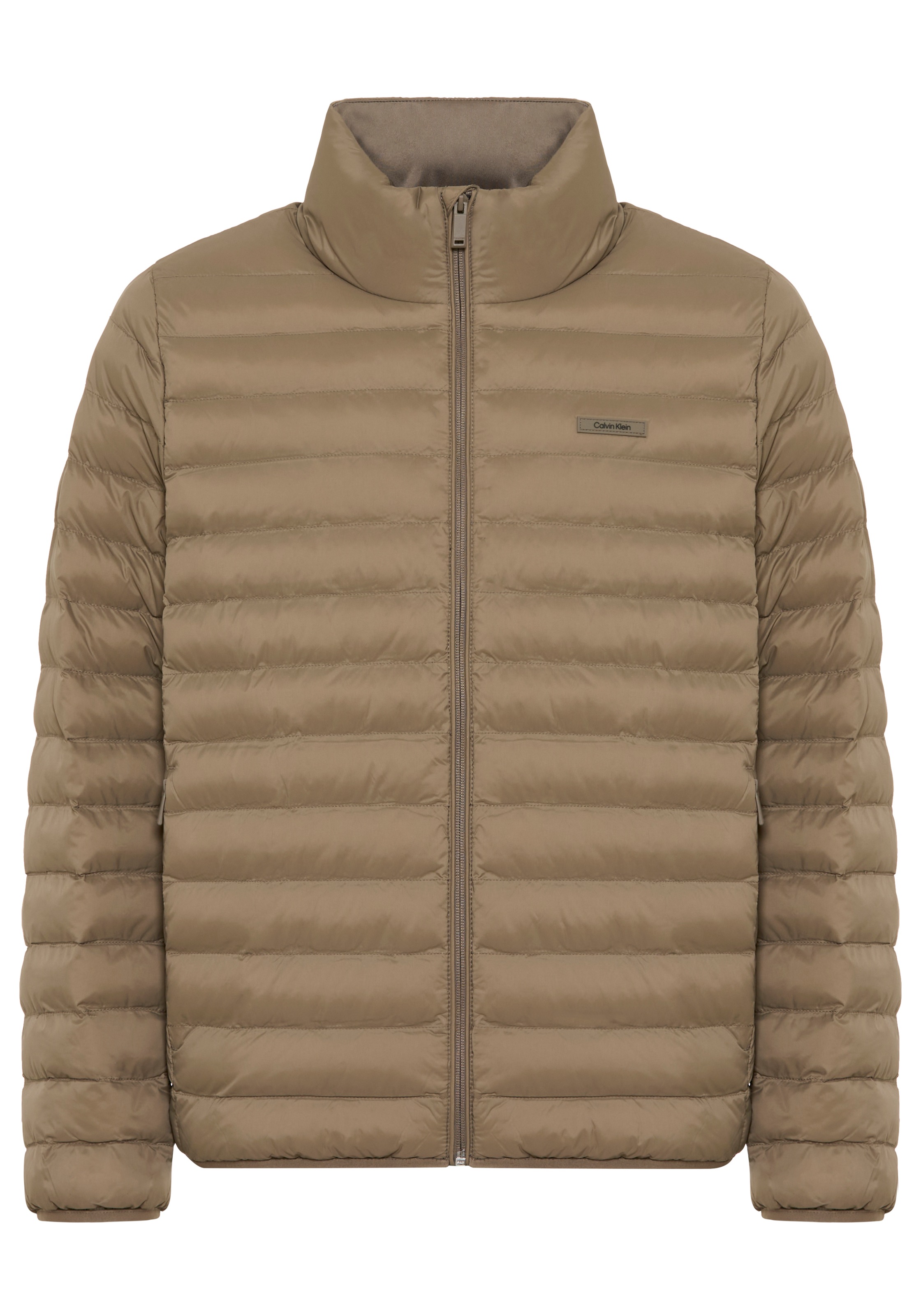 Calvin Klein Steppjacke »LS LT WT NYLN CHNNLD« ohne Kapuze Mit Rundhalsausschnitt