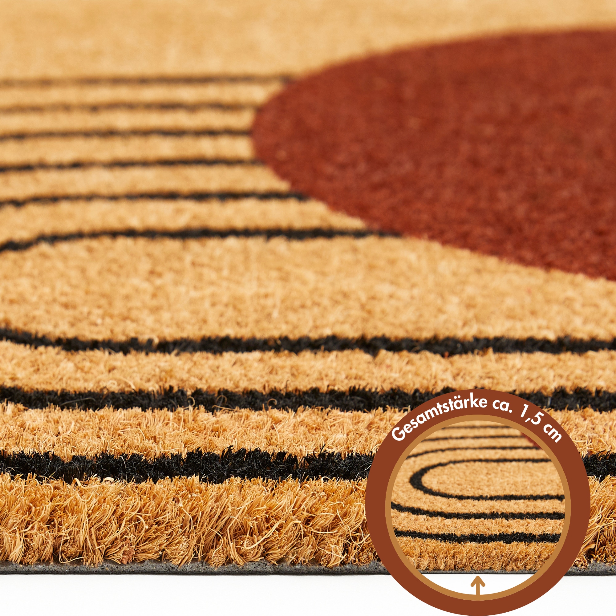 Andiamo Fussmatte »Kokos« rechteckig 17 mm Höhe Schmutzfangmatte, verschiedene Designs, In- und Outdoor geeignet