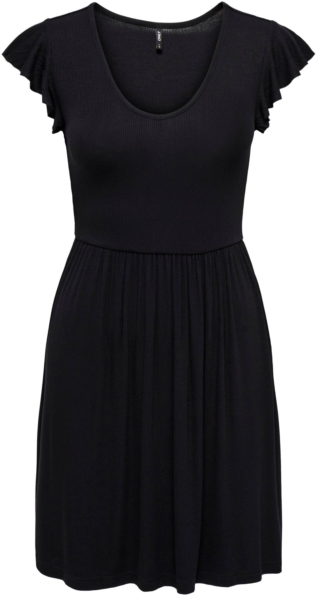 ONLY Robe en jersey »ONLBELIA S/L DRESS JRS« Viskosemischung, regular fit, V-Ausschnitt