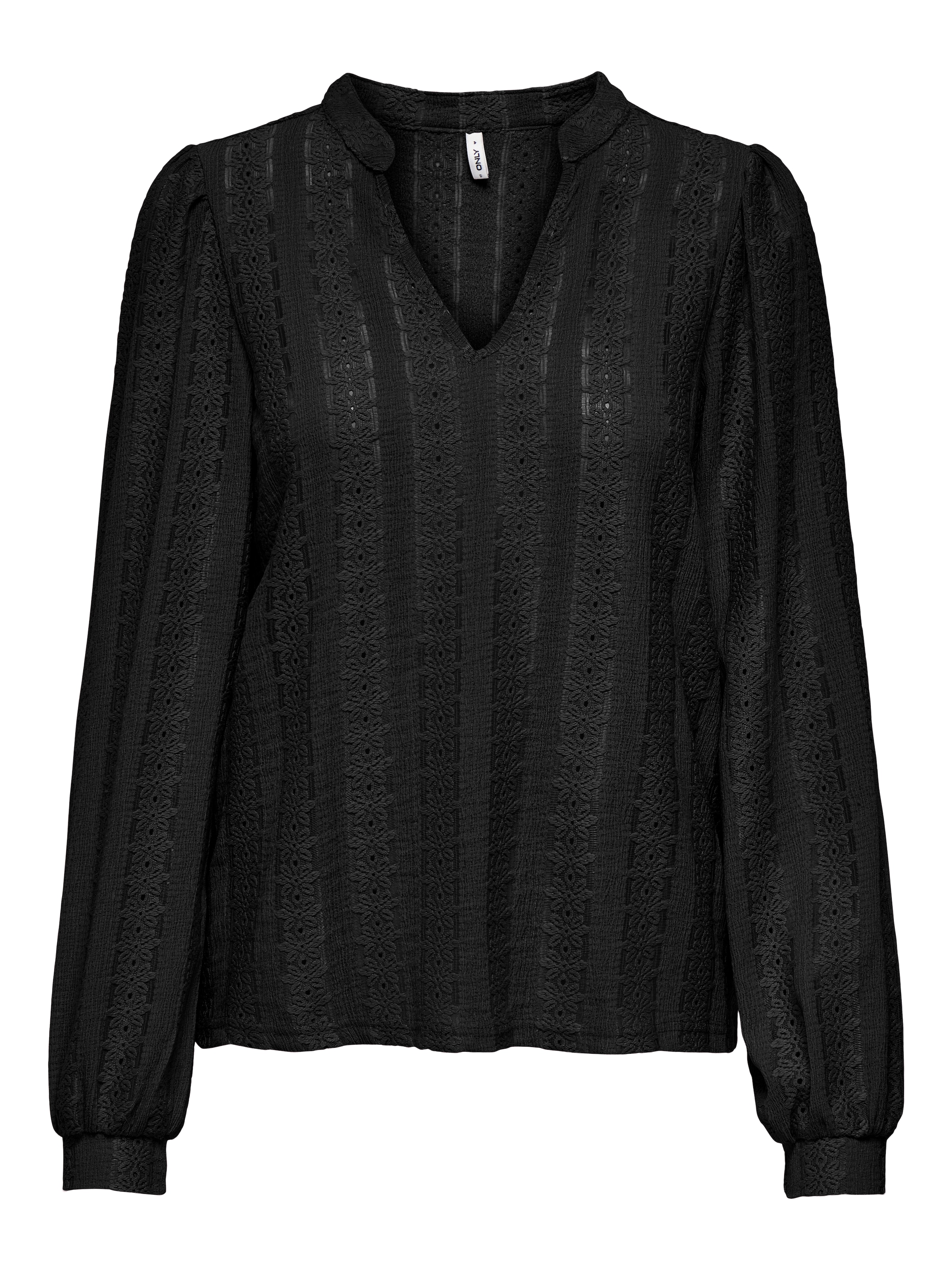 ONLY Blusenshirt »ONLMELANIE L/S SPLIT TOP JRS«