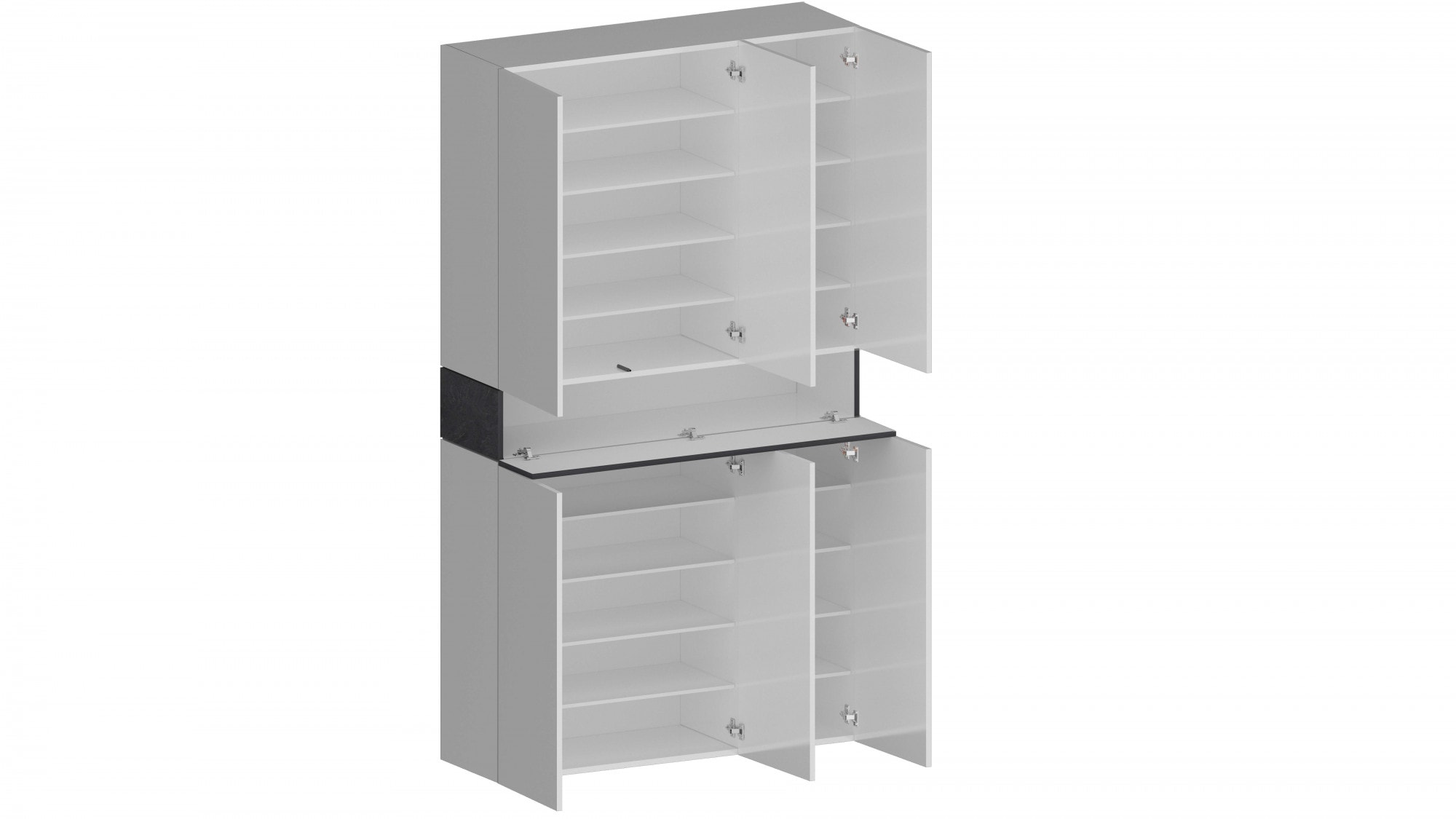 Home affaire Armoire à chaussures »Savona« Höhe 200cm, 12 Einlegeböden, 21 Fächer