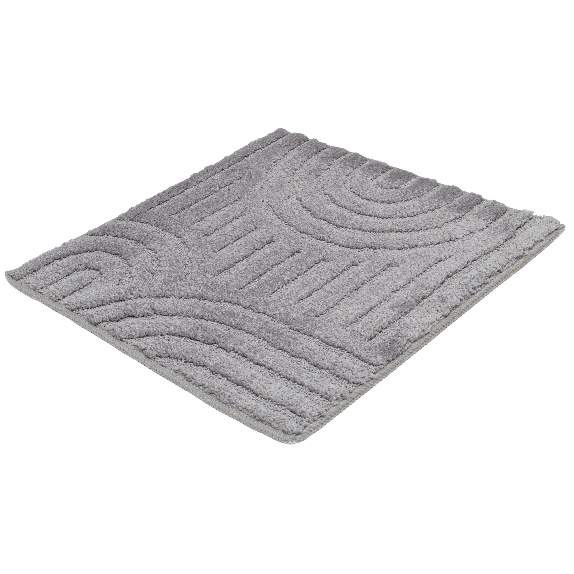 GOODproduct Tapis de bain »Zen, Badvorleger, Badezimmer Teppich, Duschvorleger« Höhe 10 mm revêtement antidérapant Séchage rapide | compatible chauffage au sol couleurs unies, effet relief, motif moderne, Zen