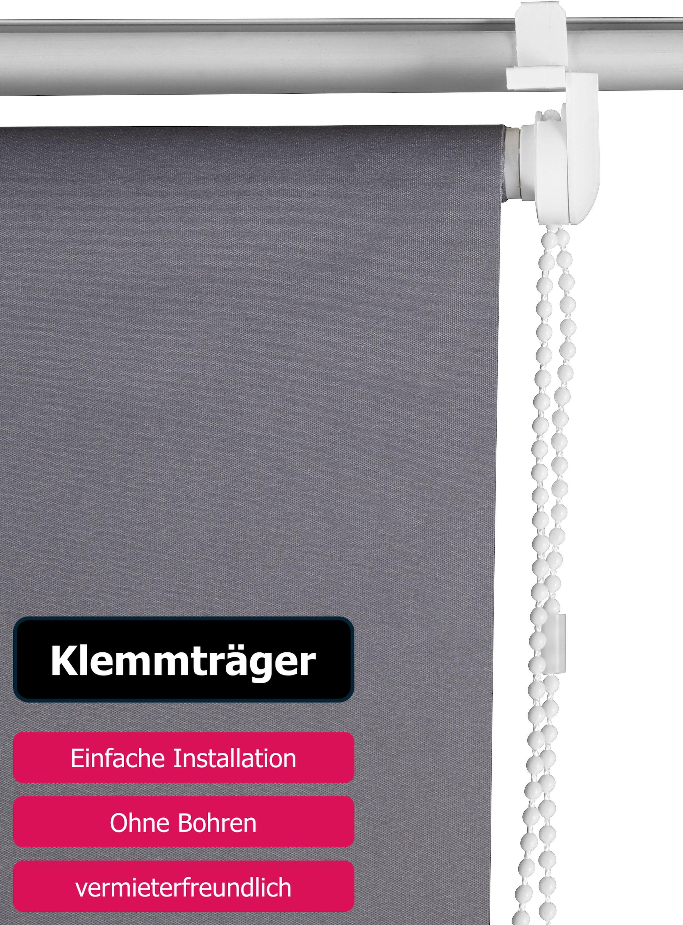 GOODproduct Seitenzugrollo »Themse-Uni« Lichtschutz Sichtschutz ohne Bohren freihängend Bestseller mit 1500 4,5-Sterne-Bewertungen, Klemmträger Bestseller