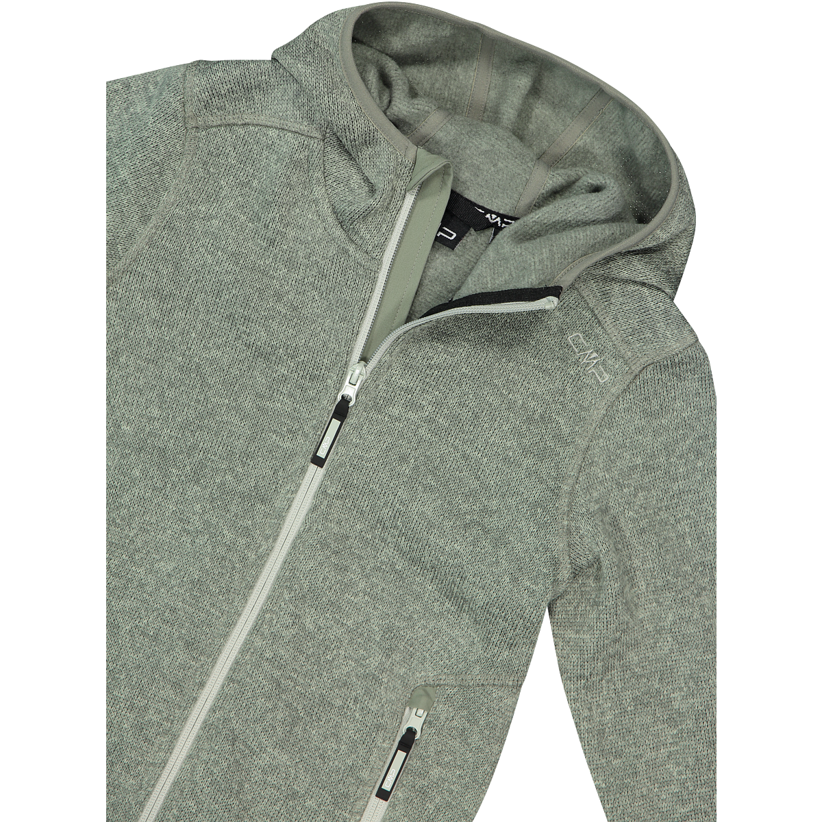 CMP Strickfleecejacke »KID G JACKET FIXED HOOD« mit Kapuze wärmende Strickfleecejacke aus Polyester, mit Kapuze und Kinnschutz