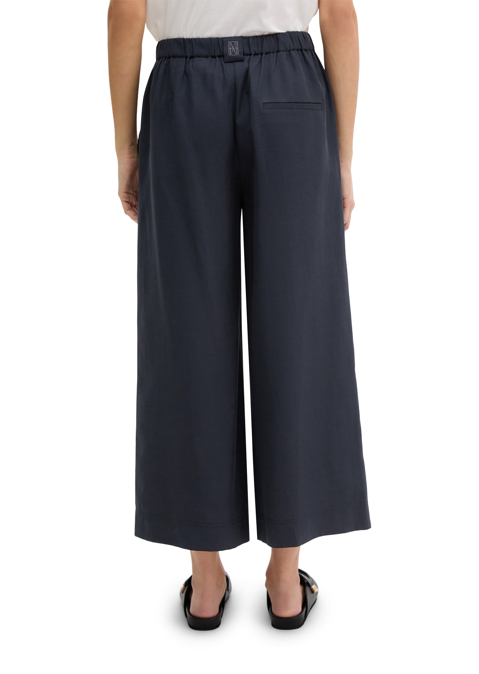 Marc O'Polo Pantalon à taille extensible »MARGO Wide«  Model Margo wide aus Lyocell-Leinen-Mix, elastischer Bund