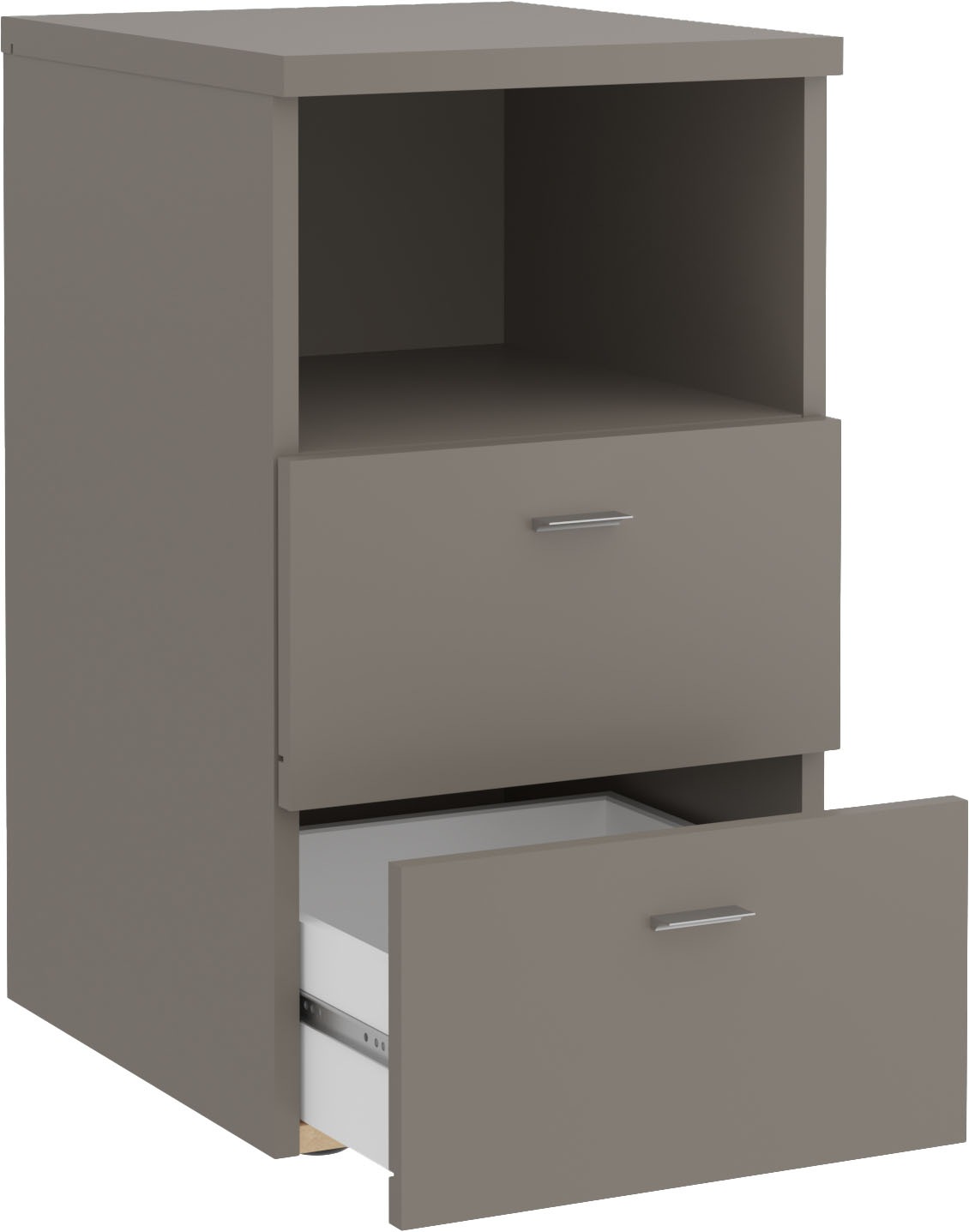 FMD Console de nuit »Suva« Nachttisch m. 2 Schubkästen und offenem Fach, 60 cm hoch, 35 cm breit