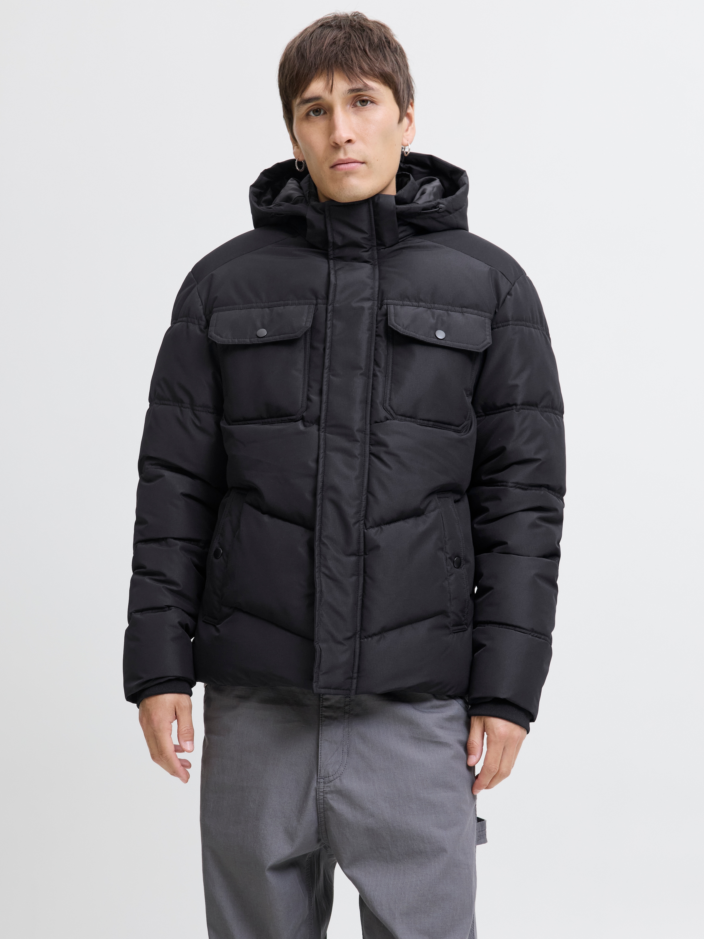 Jack & Jones Steppjacke »JJMORGAN PUFFER JACKET« mit Kapuze