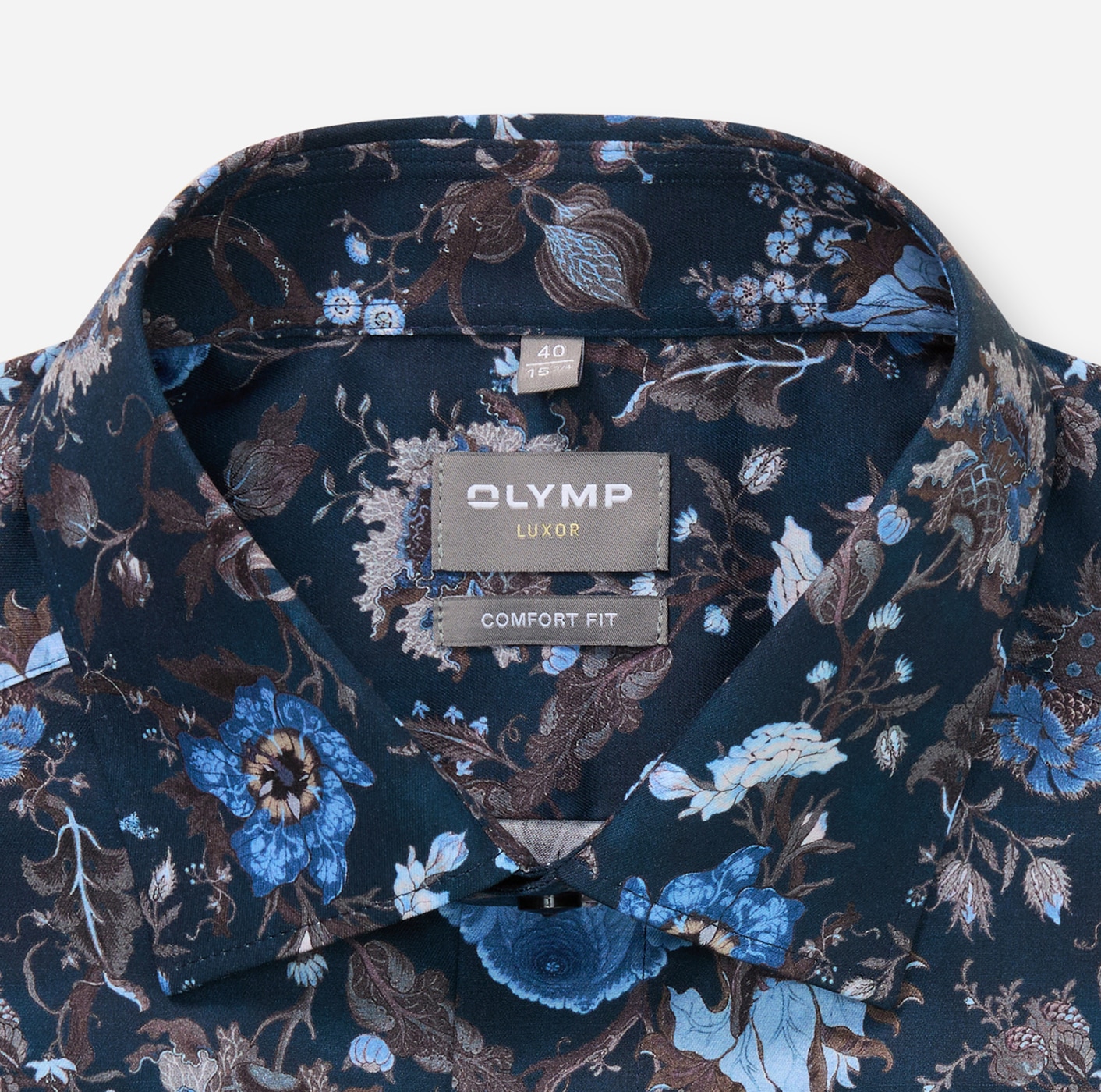 OLYMP Langarmhemd »Luxor« comfort fit, Businesshemd, New-Kentkragen, gemustert