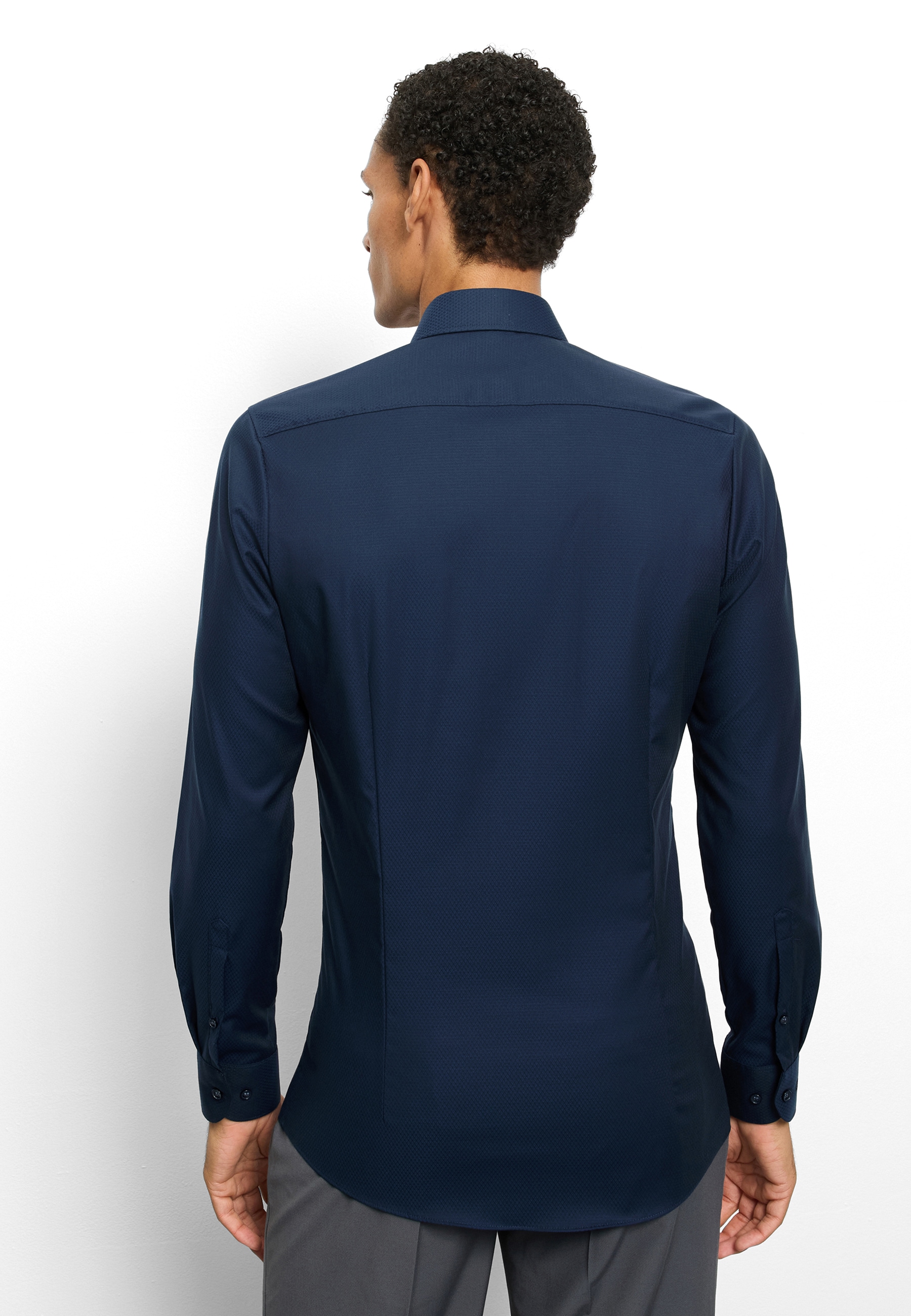 OLYMP Chemise à manches longues »Level 5« Businesshemd, body fit, Royal-Kentkragen, unifarben