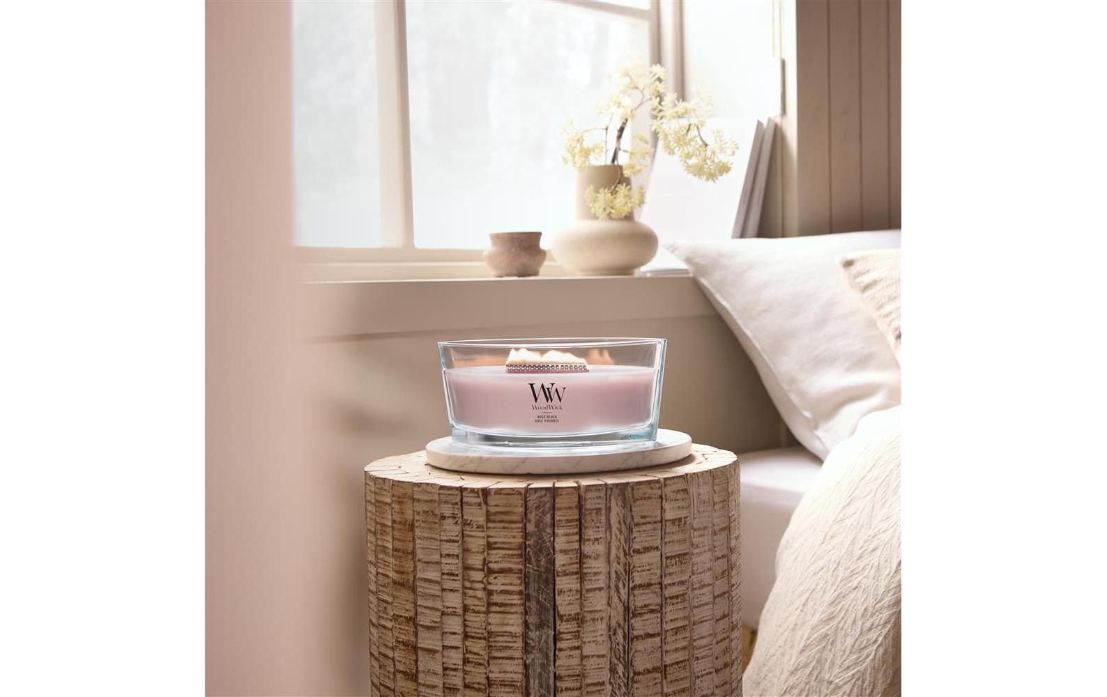 Woodwick Duftkerze »Rose Blush Ellipse«