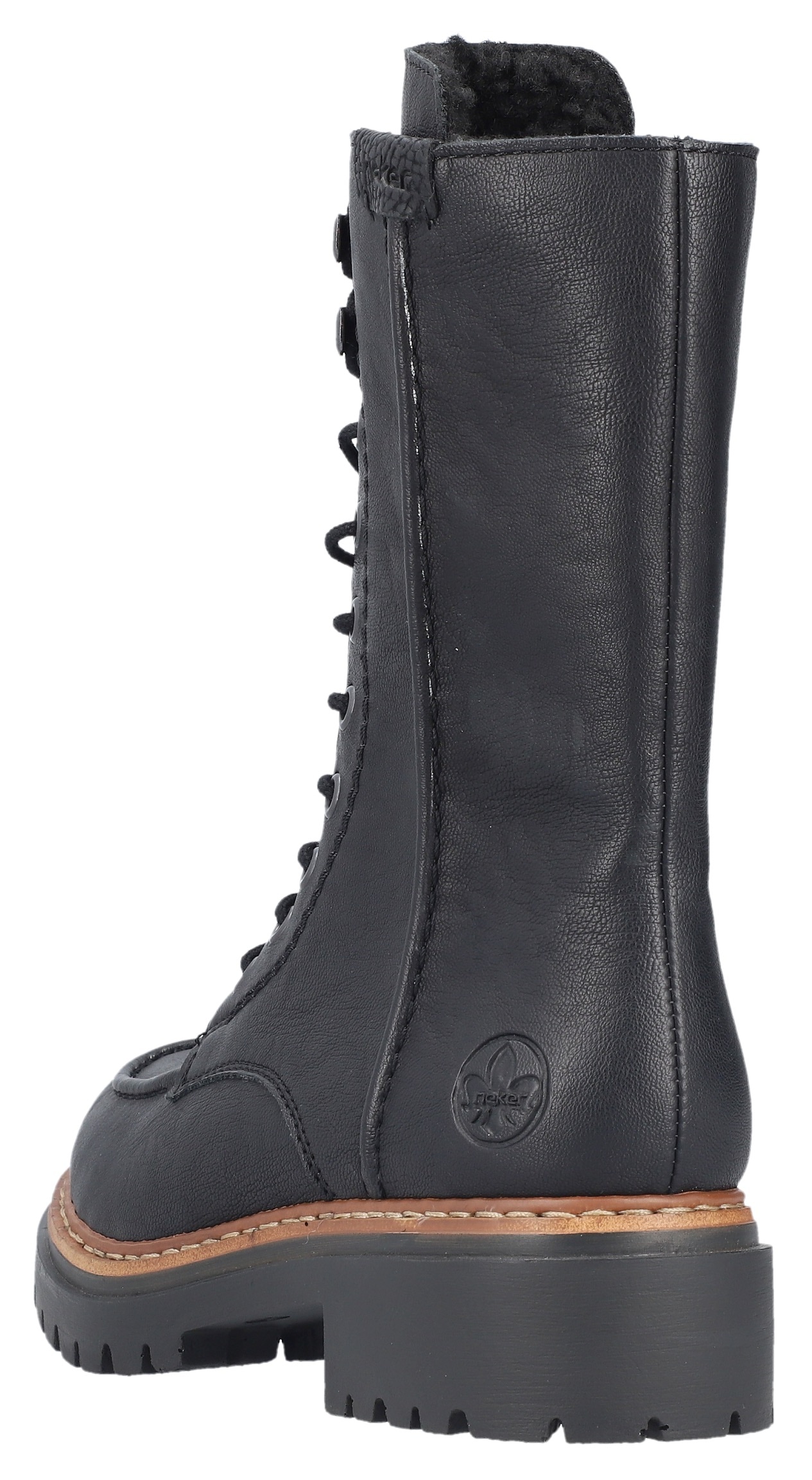 Rieker Winterstiefelette  , Blockabsatz, Schnürstiefelette, Schnürboots mit Warmfiutter