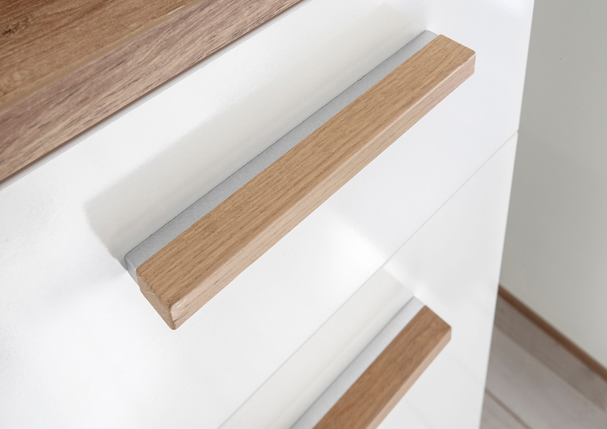 Saphir Ensemble de meubles de salle de bain »Quickset 4-teilig, Waschbeckenunterschrank mit LED-Spiegel« 5 cuis tlg.
